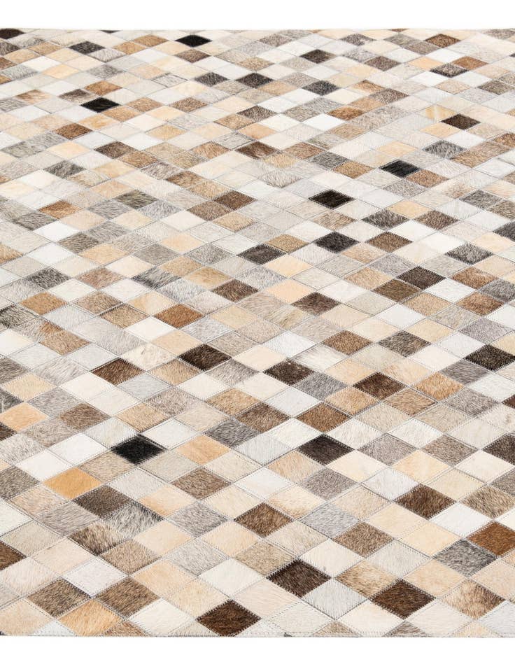 Detail image of  4' 1 x 5' 11 Cowhide Stocks Rug