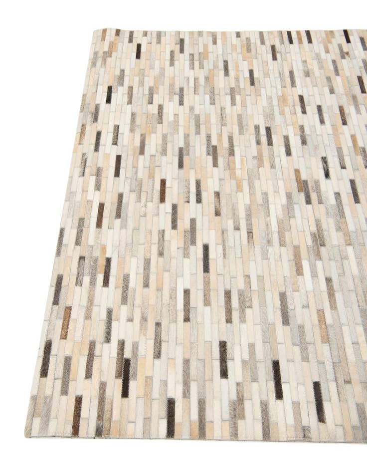 Detail image of  3' 11 x 5' 10 Cowhide Stocks Rug