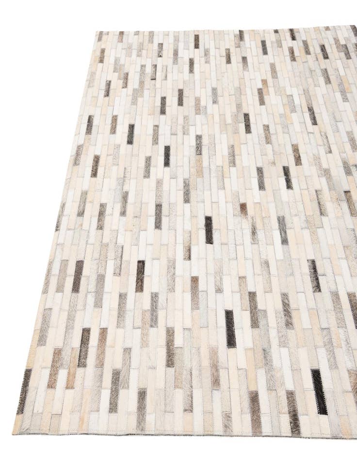 Detail image of  3' 11 x 6' 1 Cowhide Stocks Rug