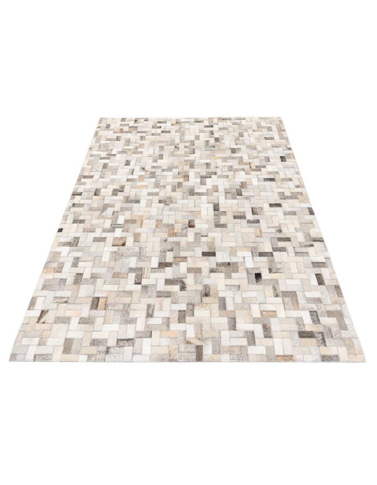 Detail image of  4' 1 x 5' 10 Cowhide Stocks Rug