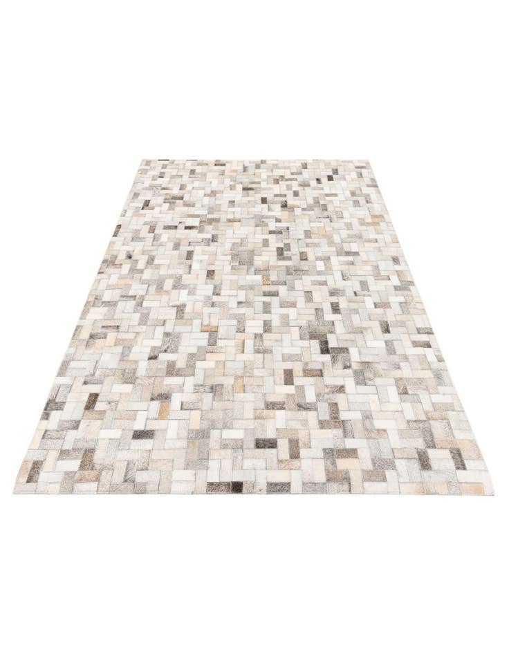 Detail image of  4' 1 x 6' 1 Cowhide Stocks Rug