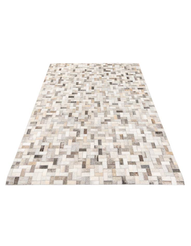 Detail image of  4' 1 x 5' 10 Cowhide Stocks Rug