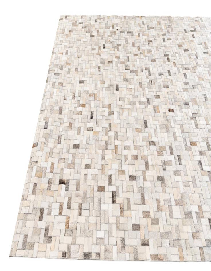 Detail image of  6' 8 x 9' 10 Cowhide Stocks Rug