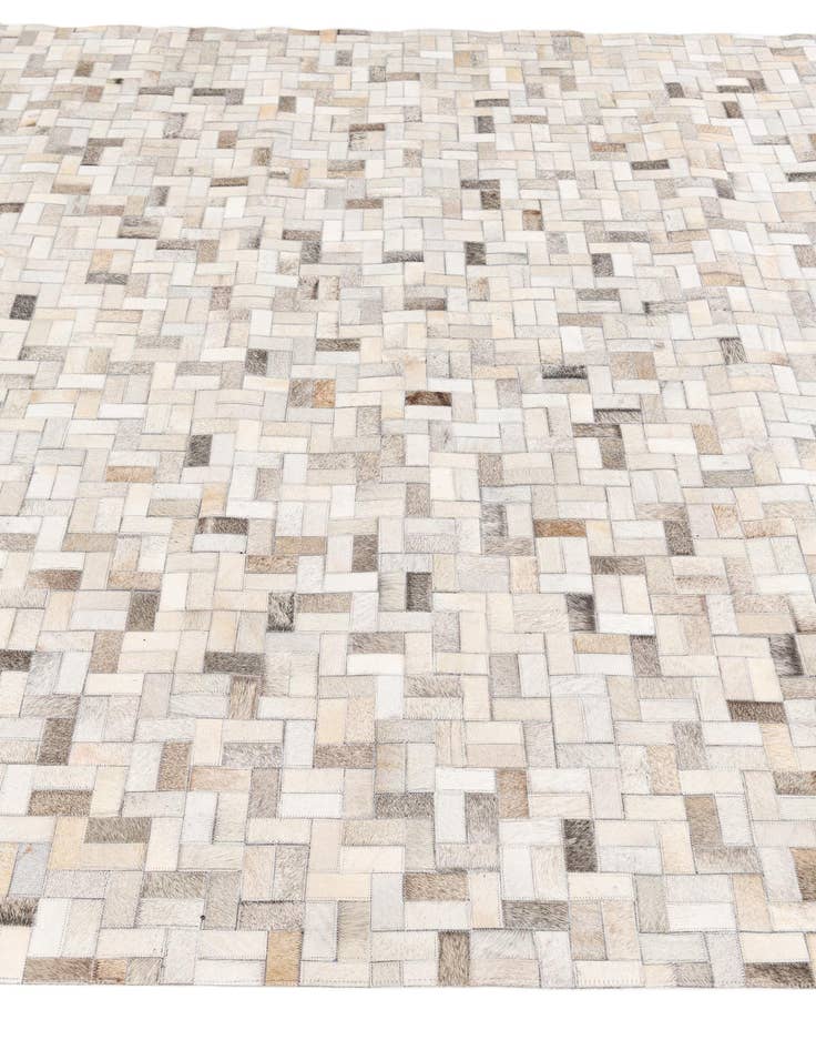 Detail image of  6' 8 x 9' 10 Cowhide Stocks Rug