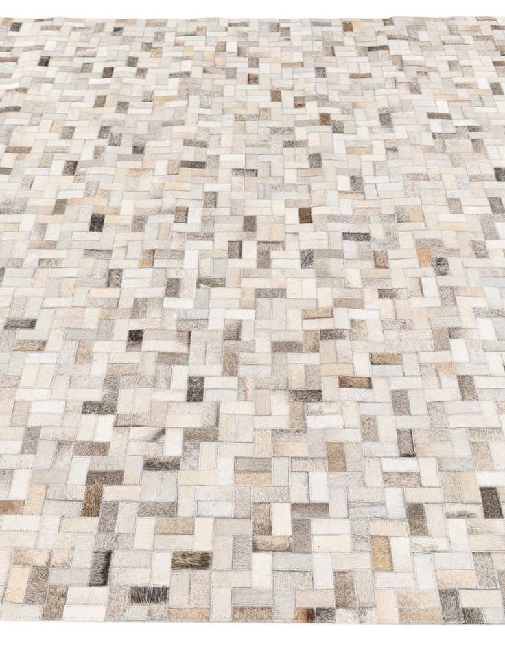 Detail image of  6' 7 x 9' 9 Cowhide Stocks Rug