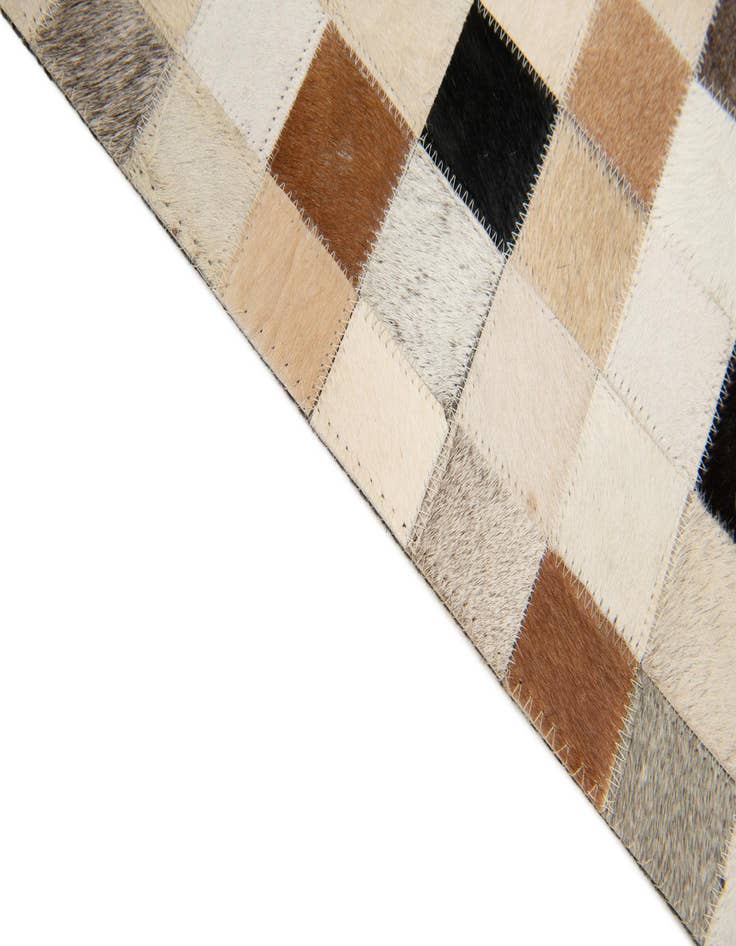 Detail image of  8' x 9' 9 Cowhide Stocks Rug