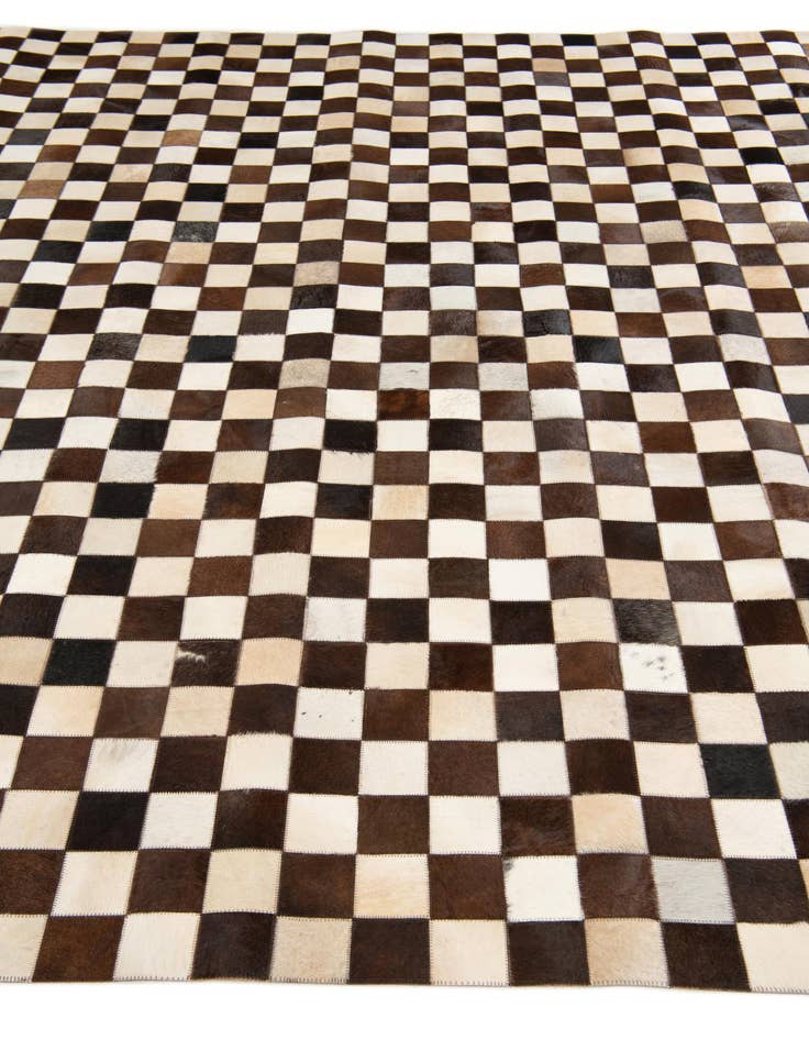 Detail image of  8' x 9' 10 Cowhide Stocks Rug