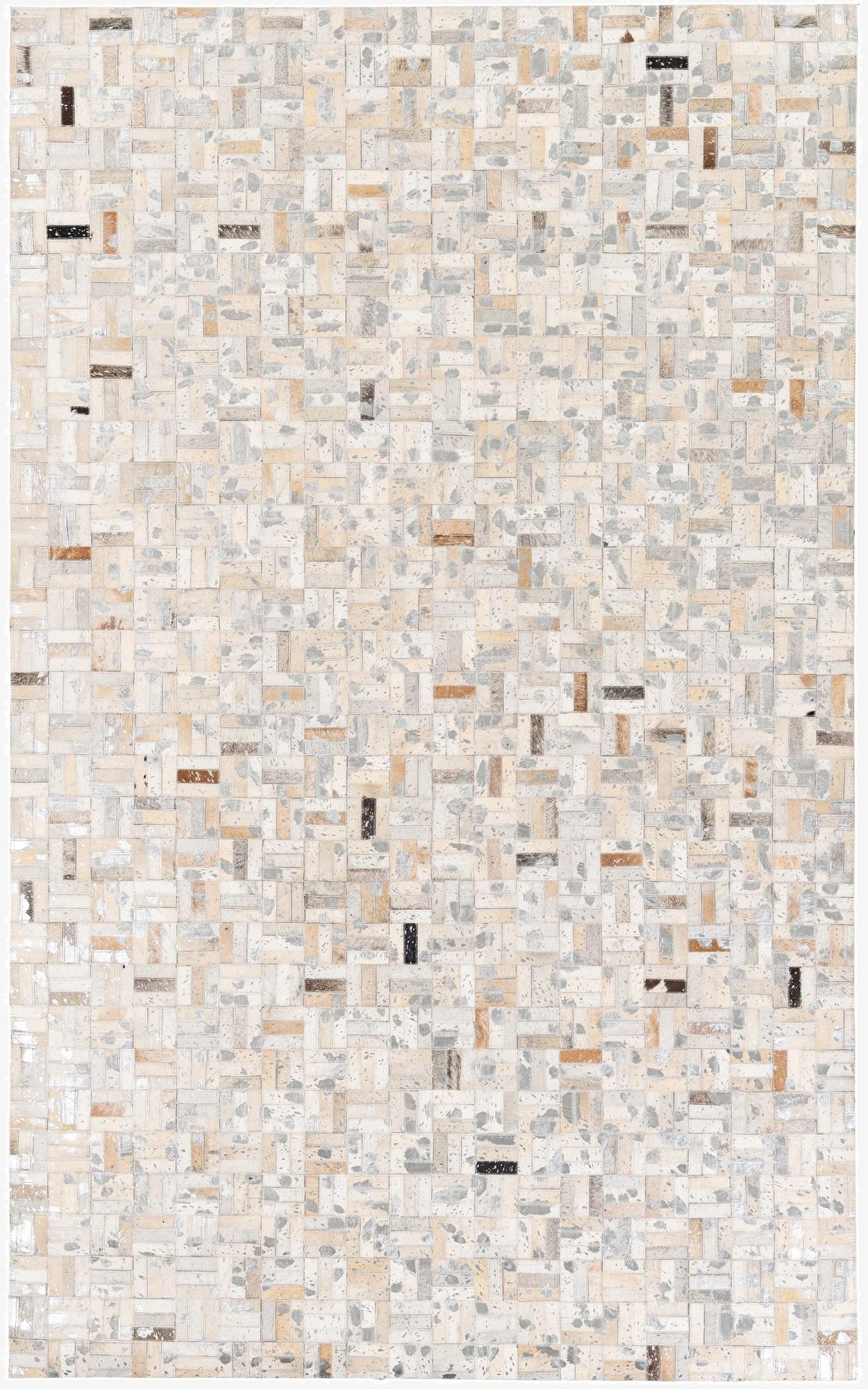  4' 11 x 8' 1 Cowhide Stocks Rug