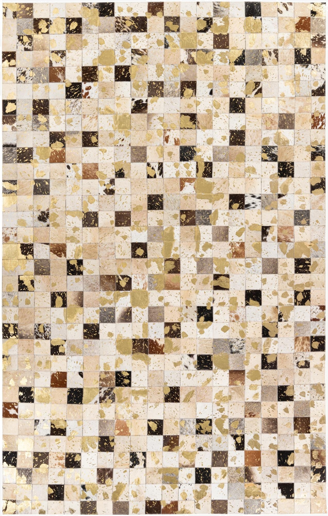  5' x 7' 11 Cowhide Stocks Rug