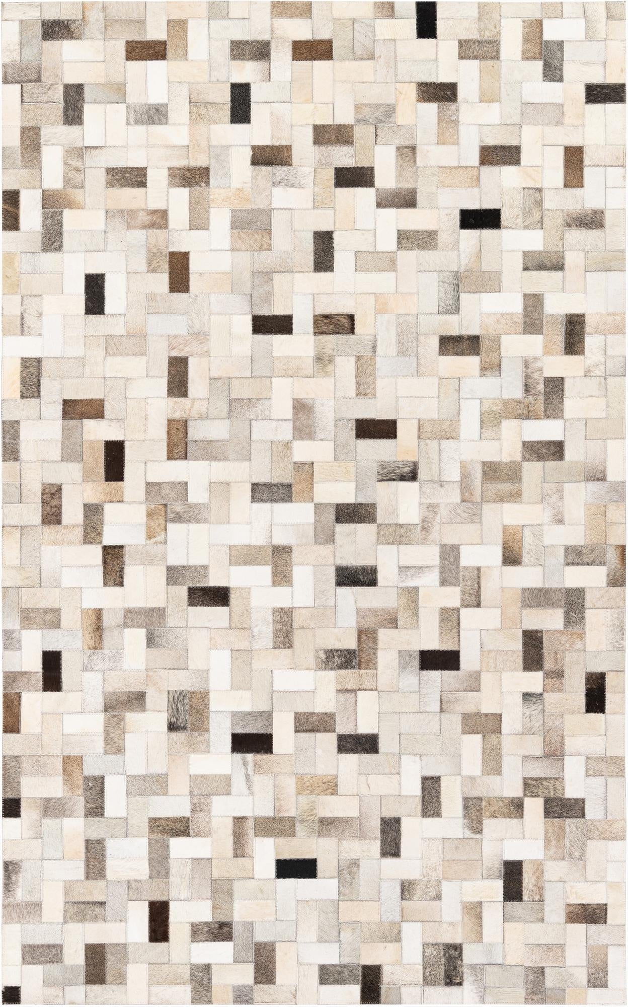  5' x 7' 10 Cowhide Stocks Rug