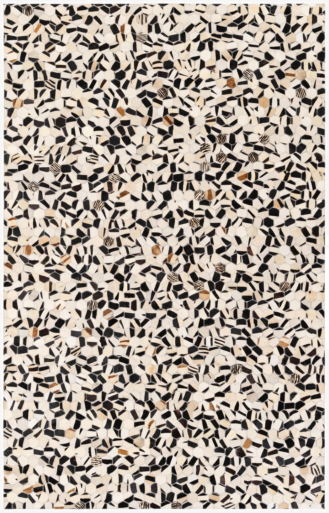  5' 1 x 7' 11 Cowhide Stocks Rug