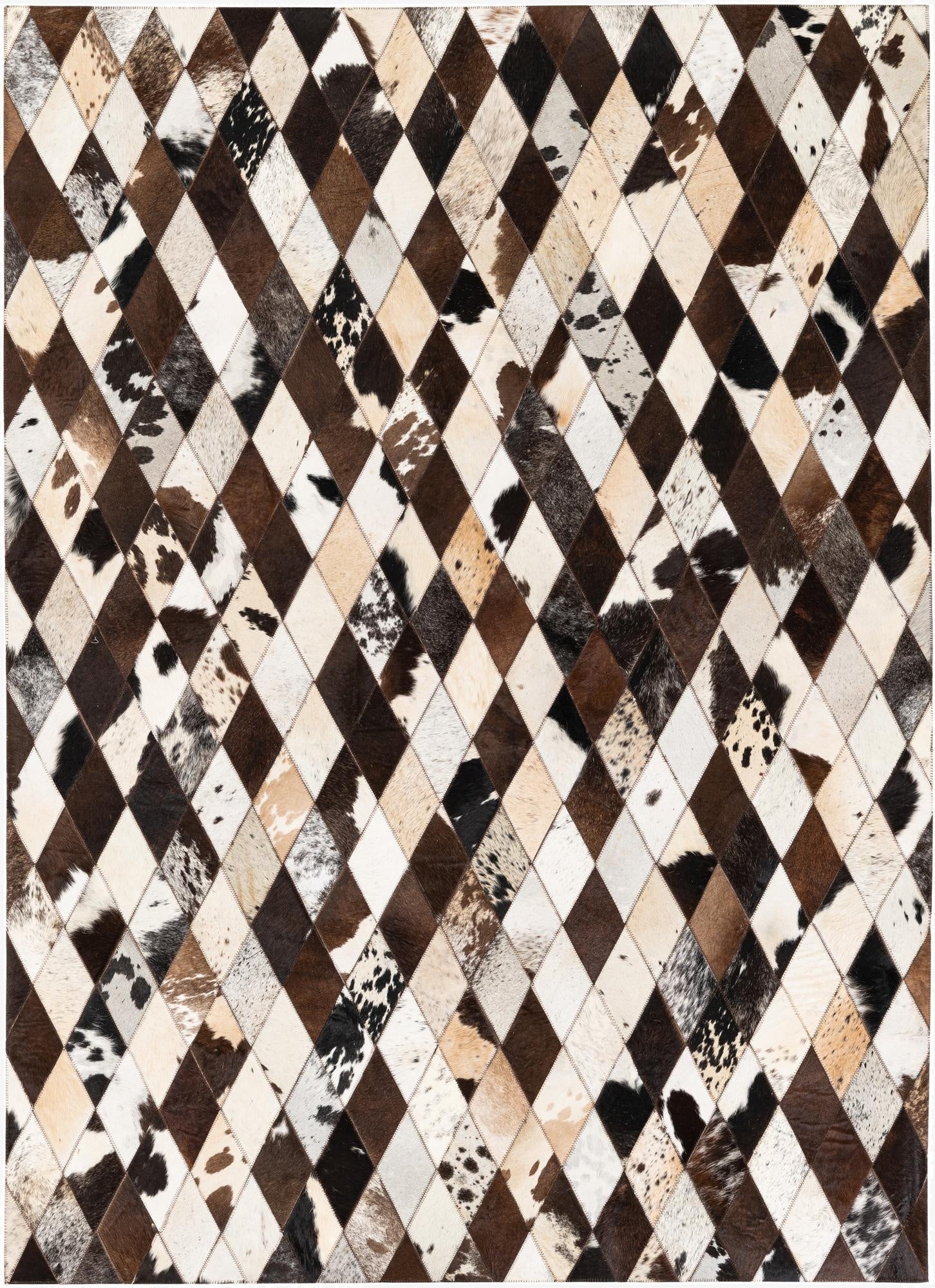  4' 9 x 6' 6 Cowhide Stocks Rug