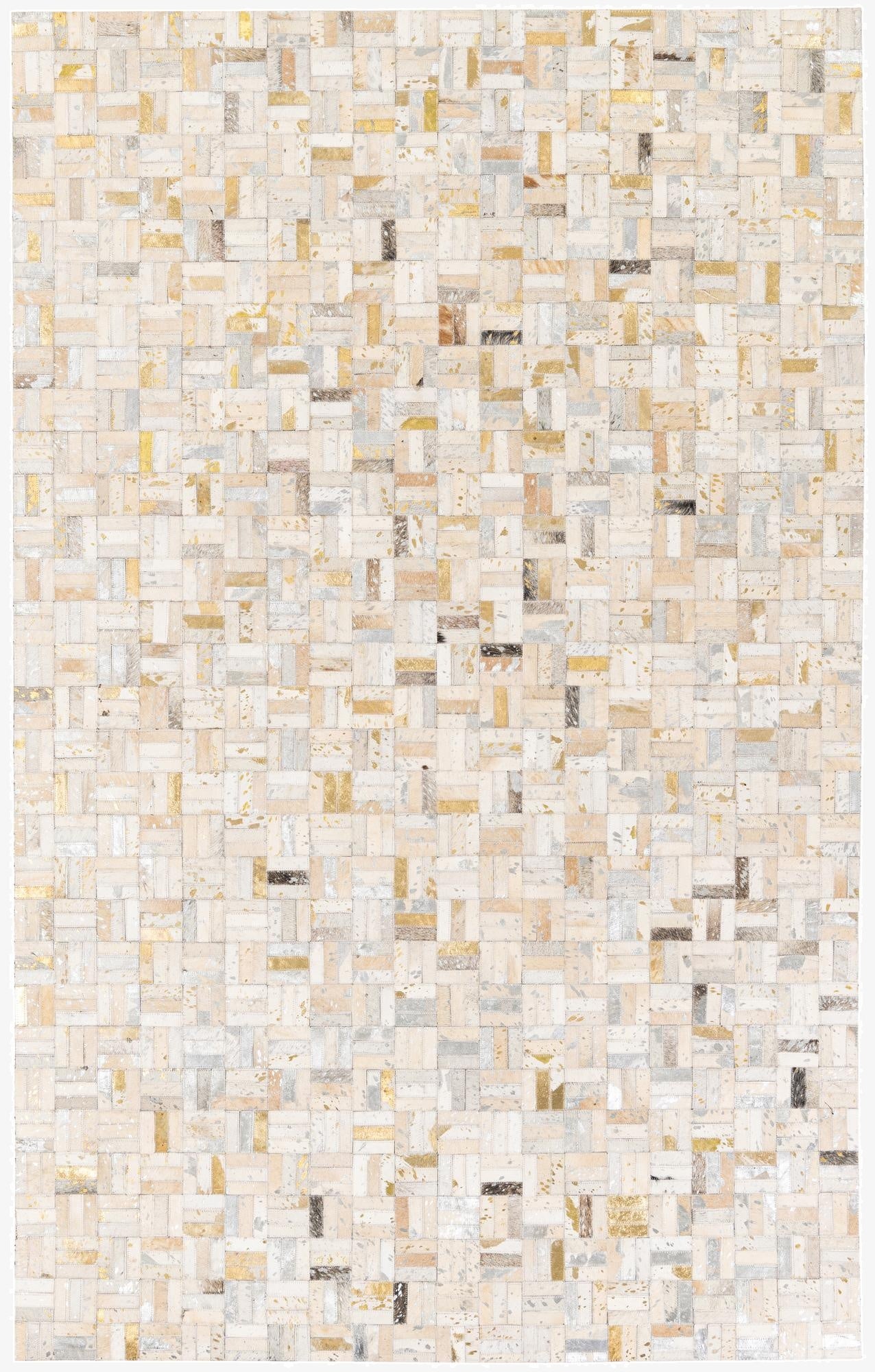  5' x 7' 11 Cowhide Stocks Rug