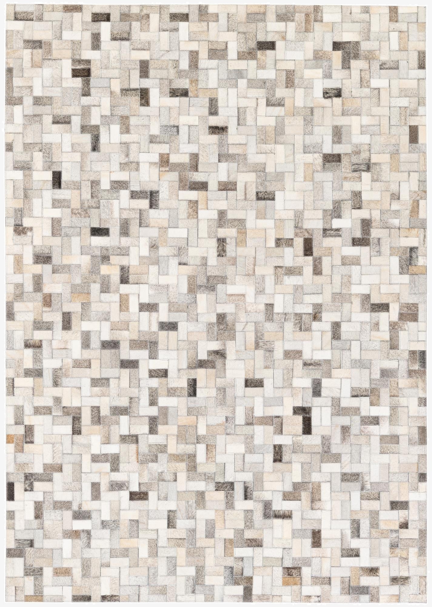  4' 7 x 6' 7 Cowhide Stocks Rug