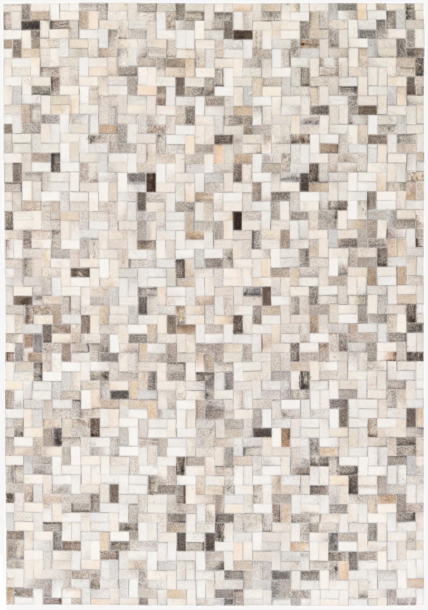  4' 7 x 6' 6 Cowhide Stocks Rug