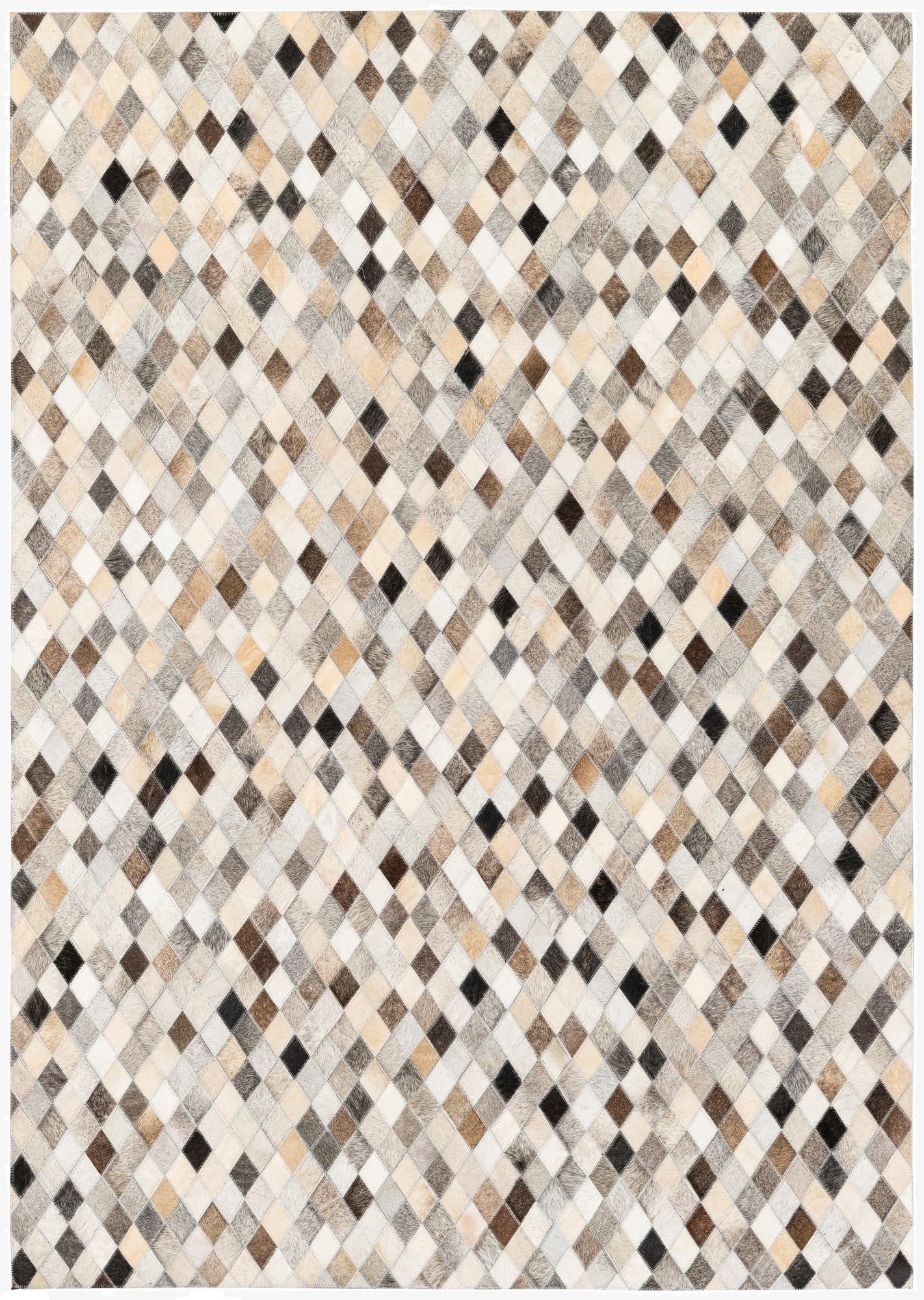  4' 8 x 6' 7 Cowhide Stocks Rug