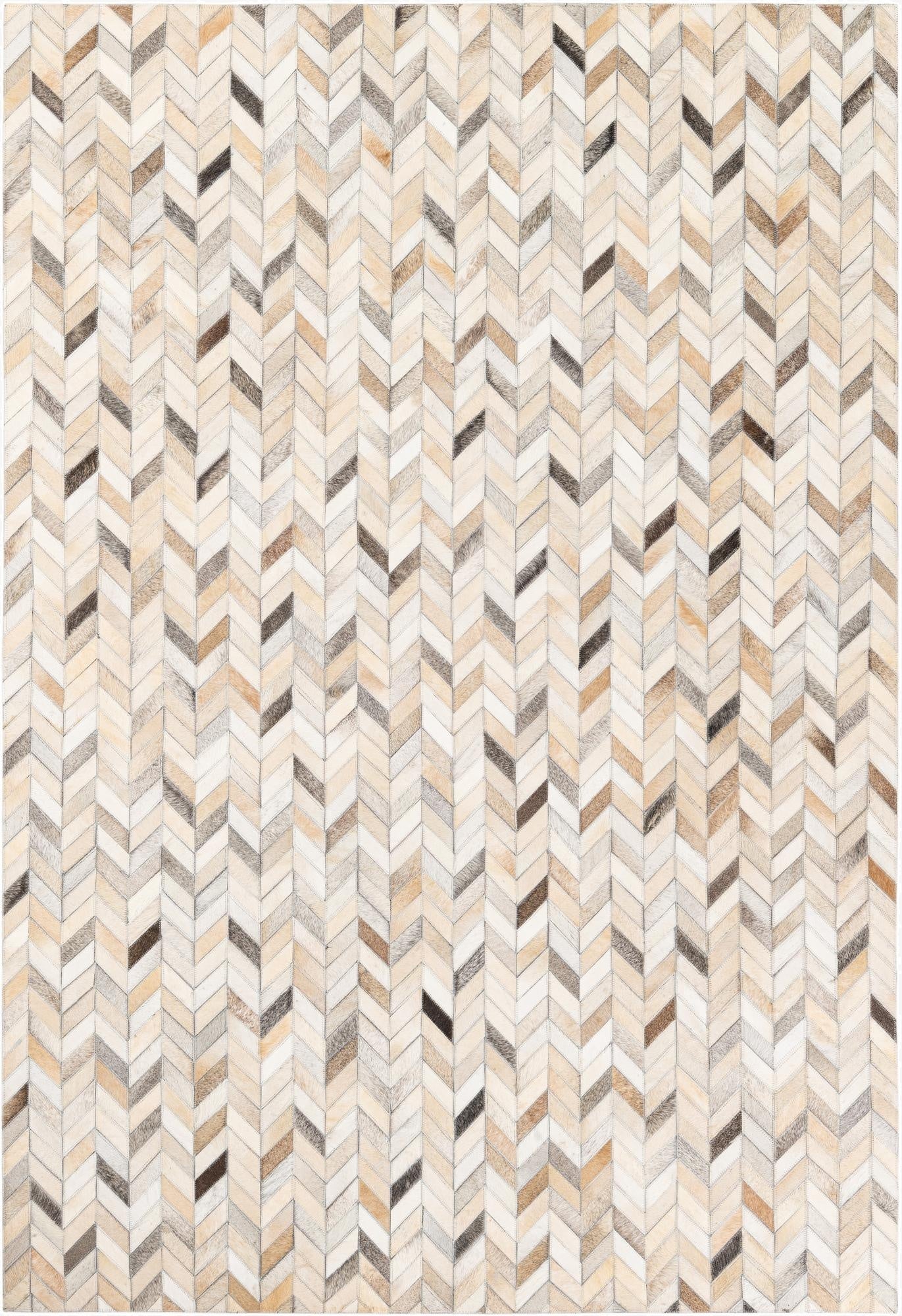  4' 7 x 6' 9 Cowhide Stocks Rug