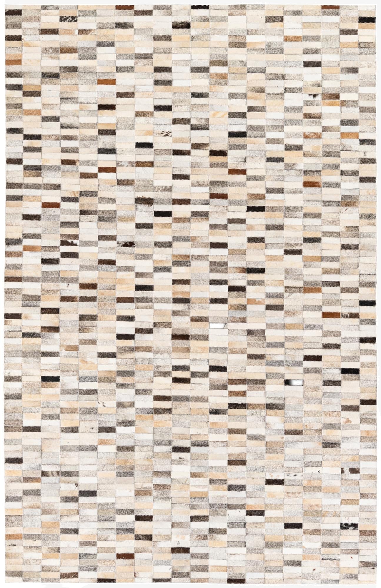  5' 1 x 7' 10 Cowhide Stocks Rug