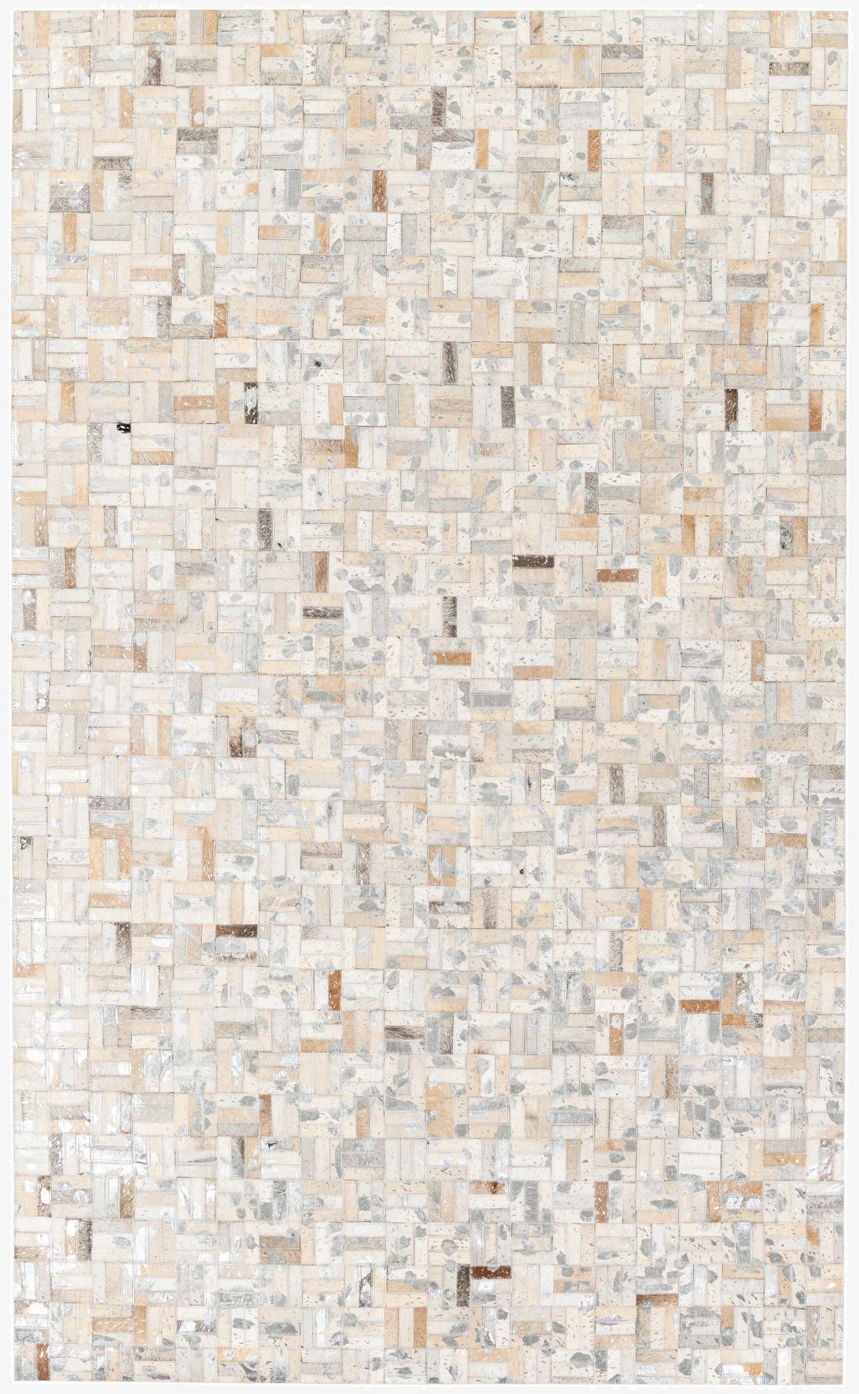  4' 11 x 8' 1 Cowhide Stocks Rug