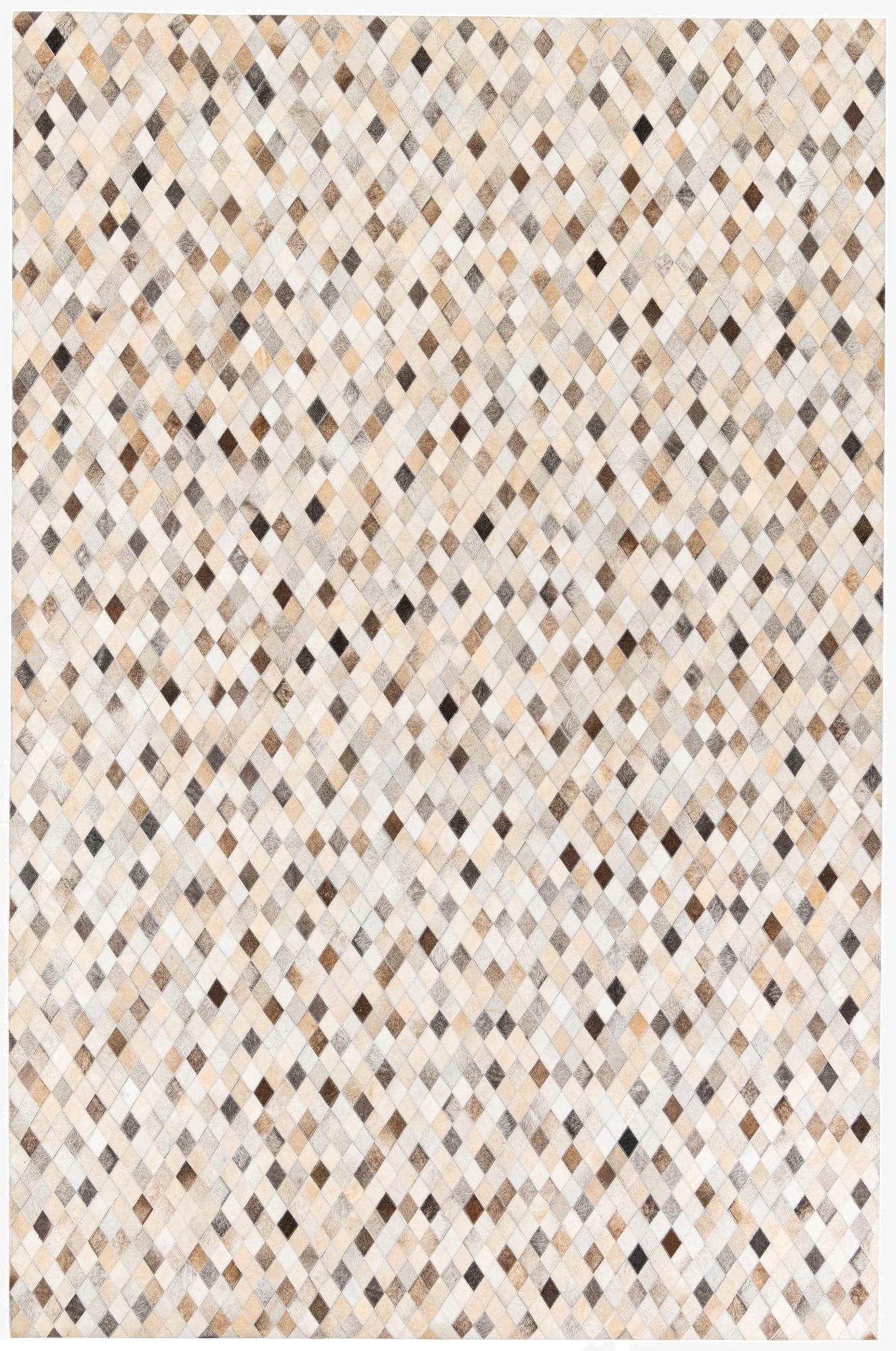  6' 7 x 9' 11 Cowhide Stocks Rug