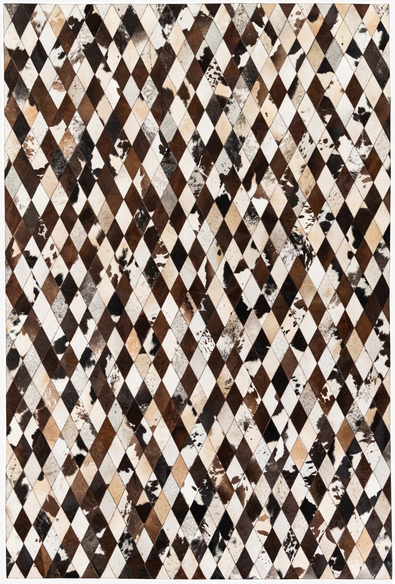  6' 7 x 9' 10 Cowhide Stocks Rug