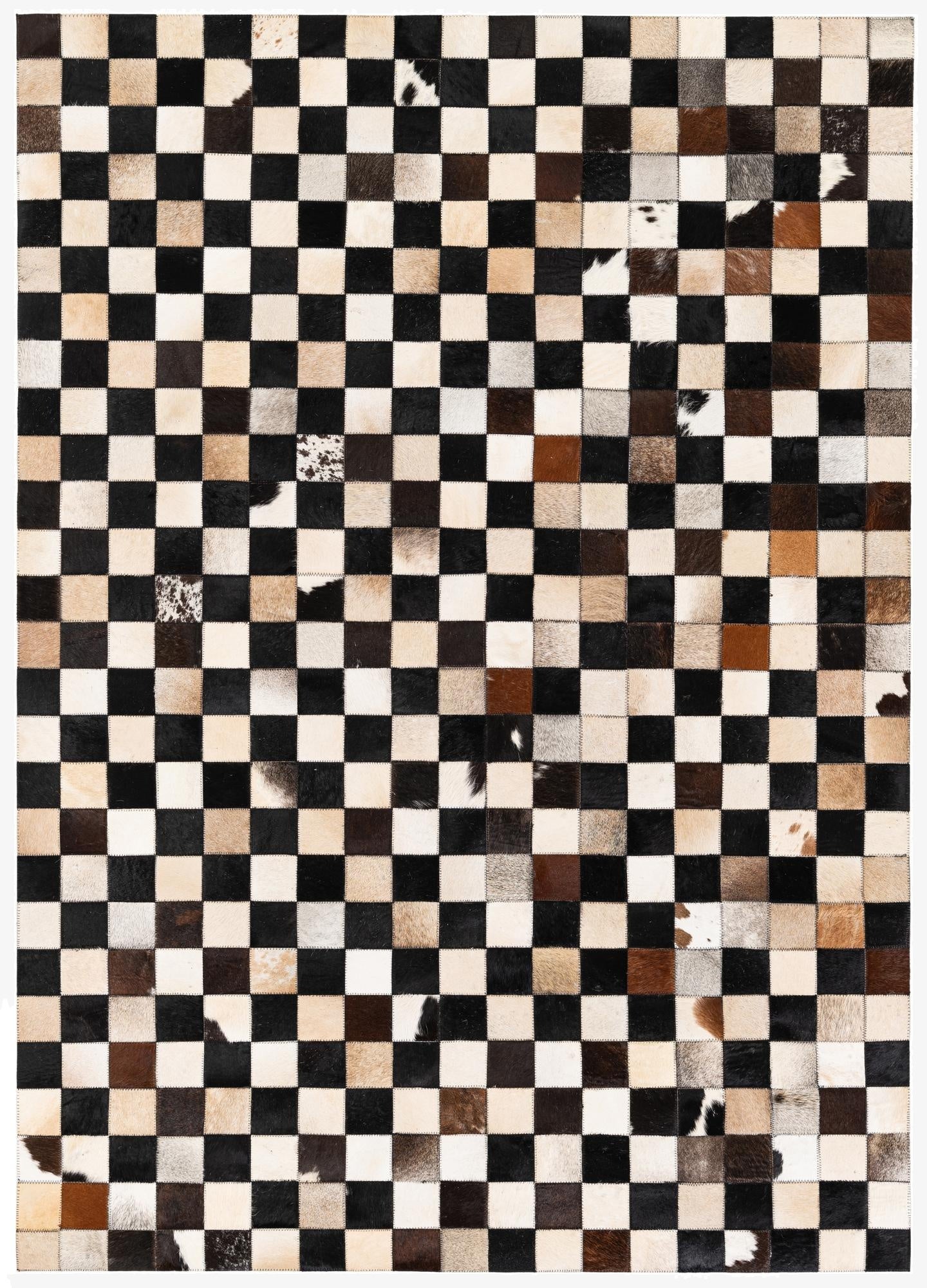  4' 9 x 6' 7 Cowhide Stocks Rug