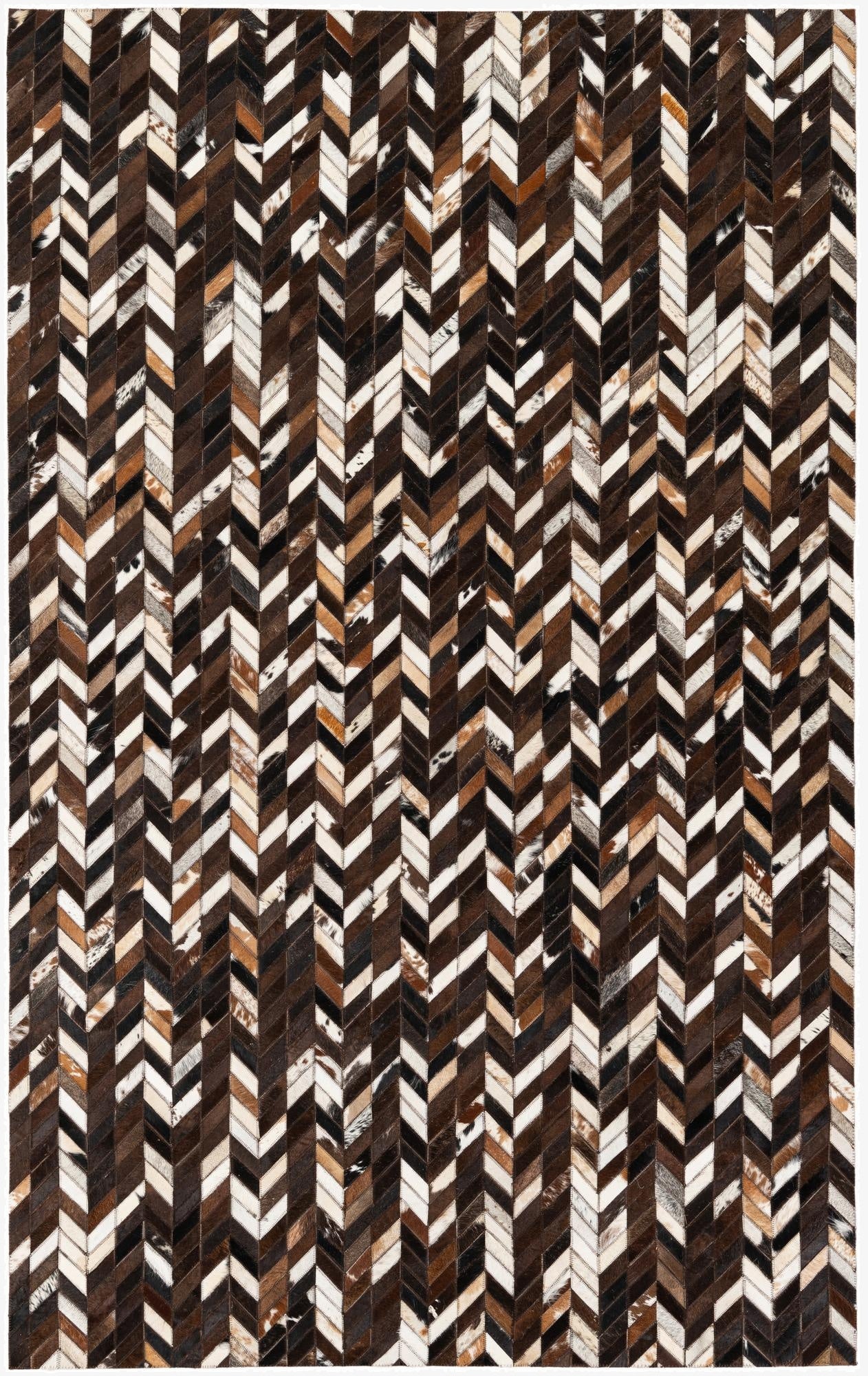  4' 11 x 8' Cowhide Stocks Rug