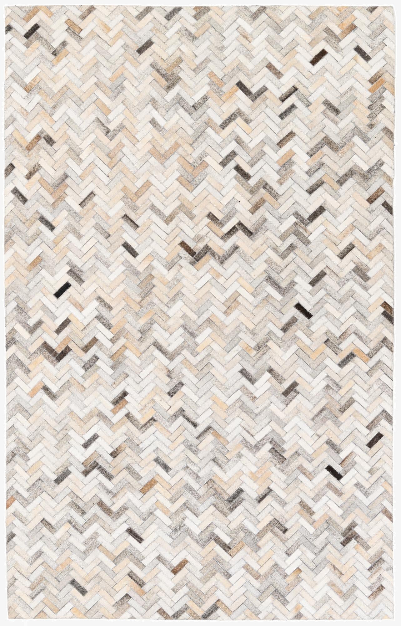  4' 10 x 7' 11 Cowhide Stocks Rug