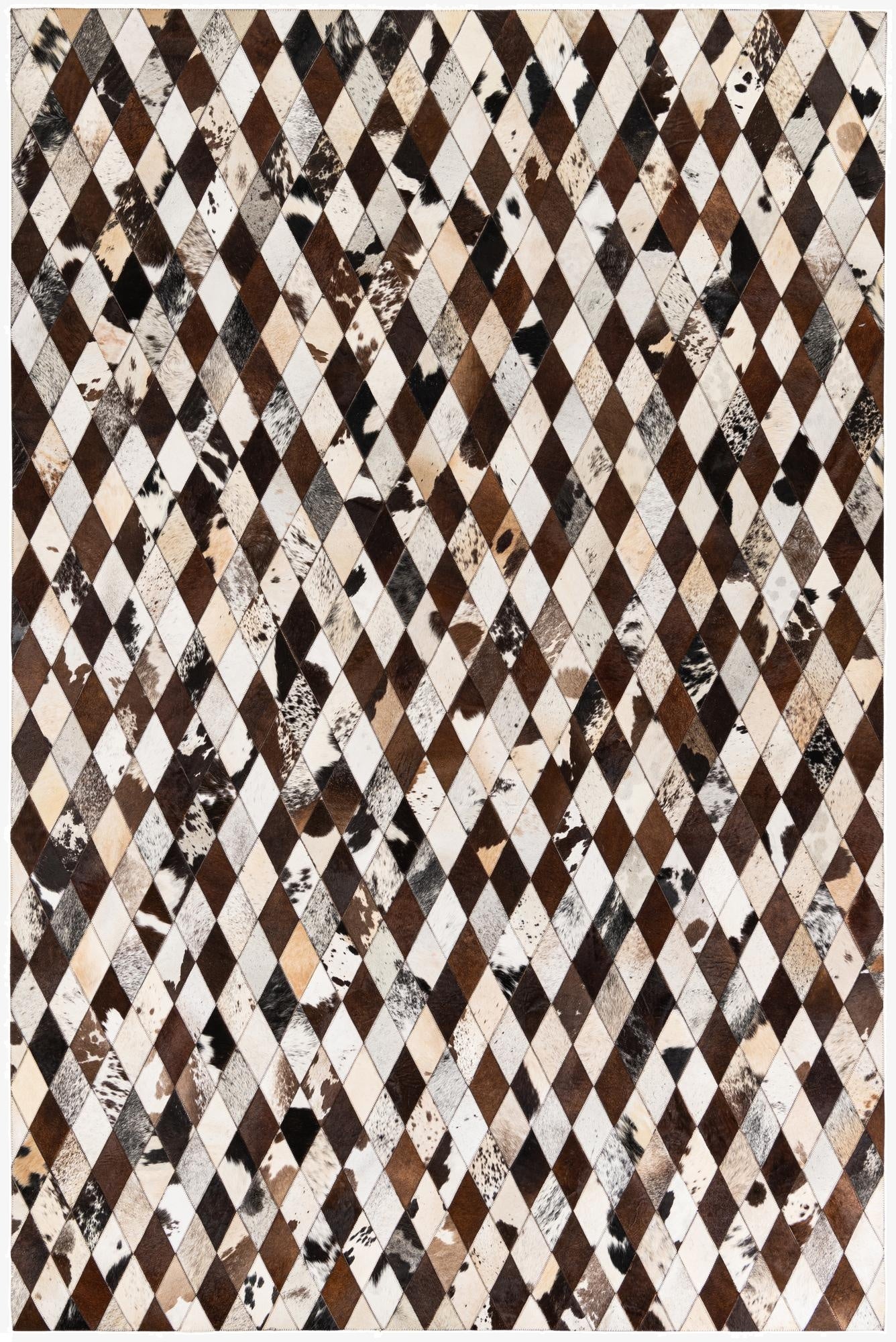  6' 6 x 9' 10 Cowhide Stocks Rug
