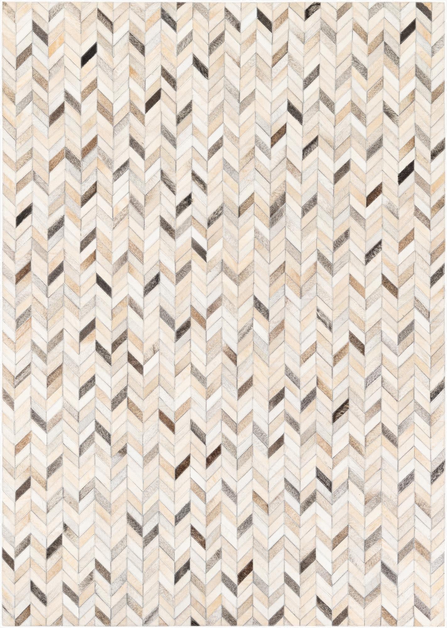  4' 8 x 6' 7 Cowhide Stocks Rug