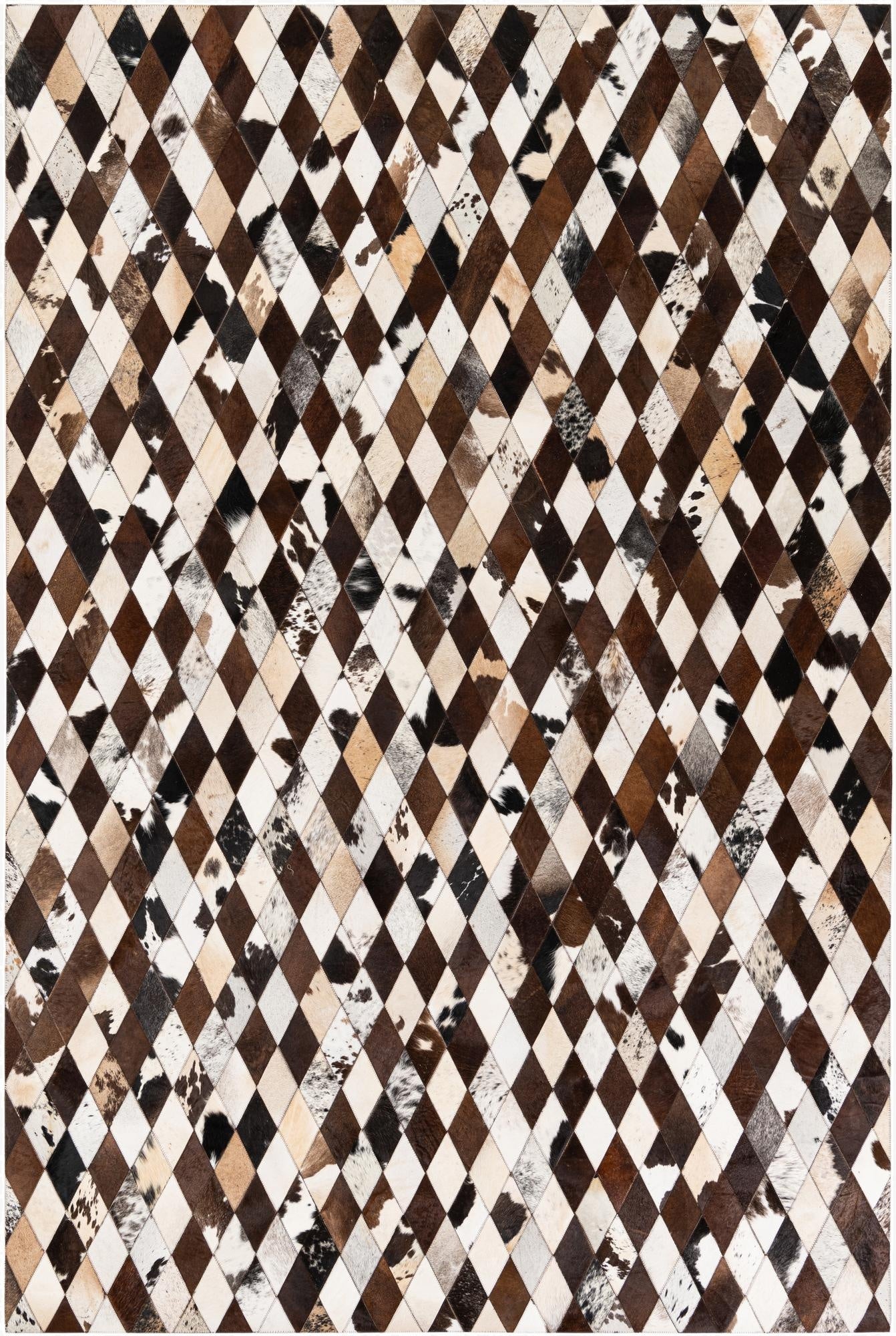  6' 7 x 9' 10 Cowhide Stocks Rug