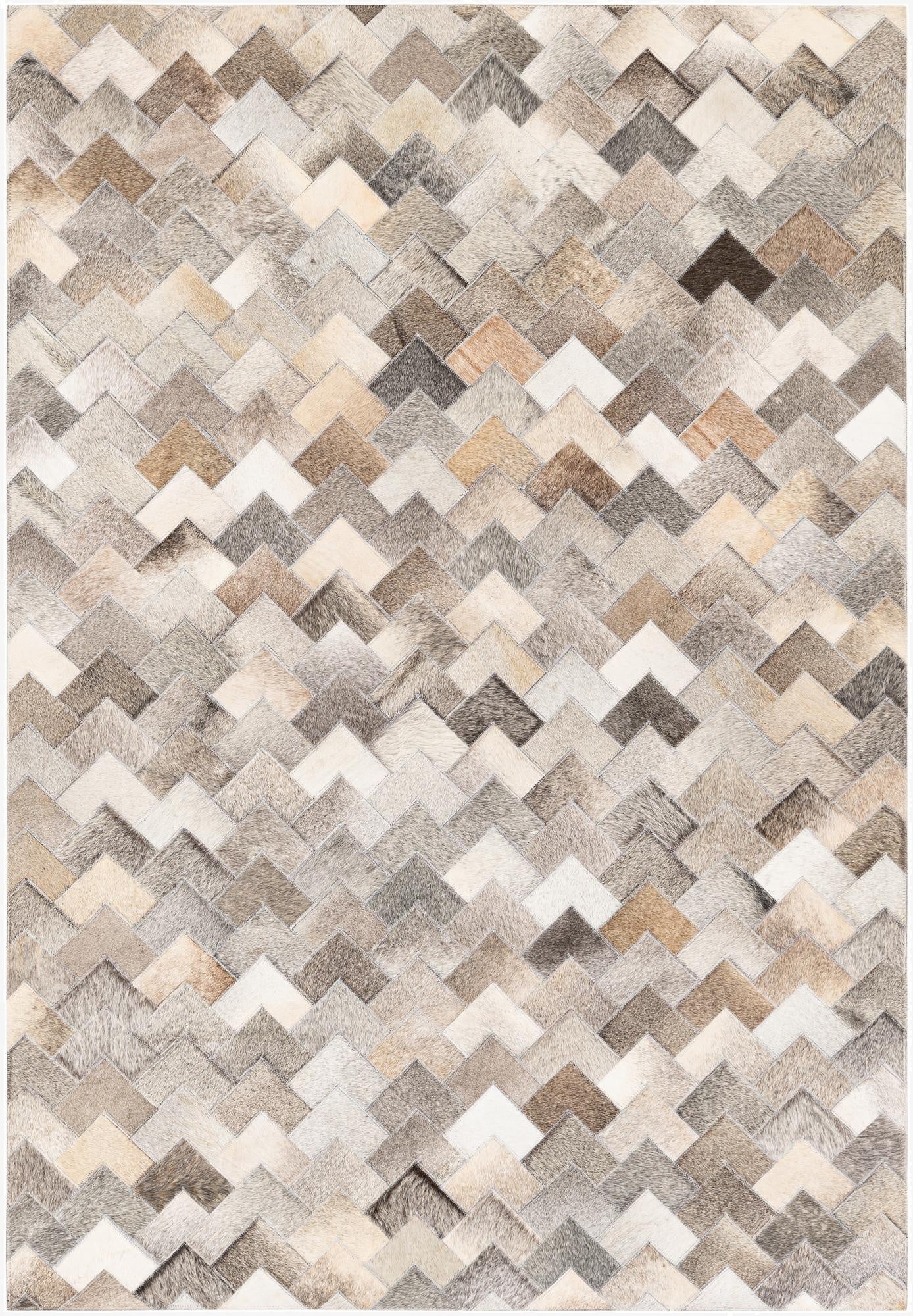  4' 1 x 5' 10 Cowhide Stocks Rug
