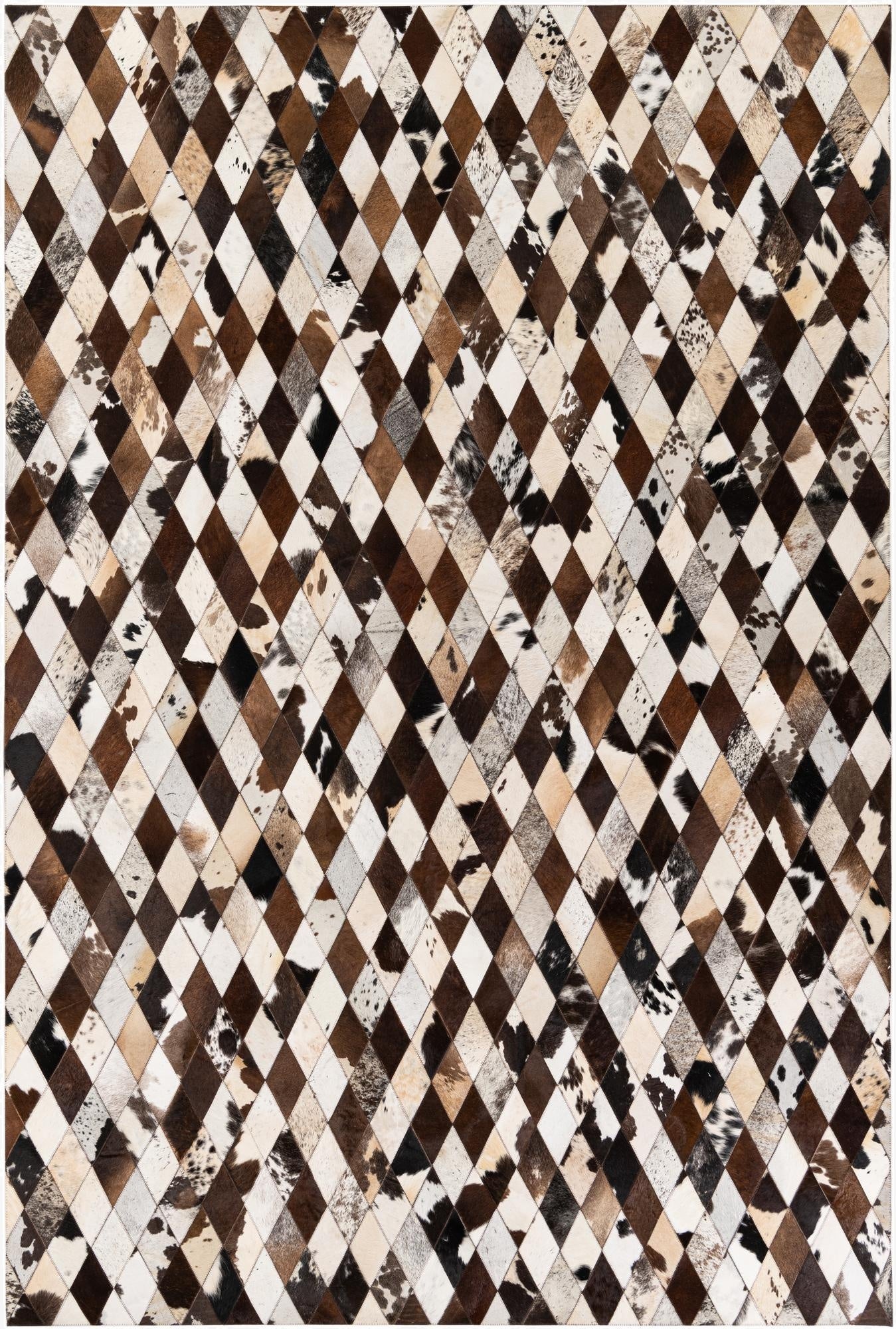  6' 7 x 9' 11 Cowhide Stocks Rug