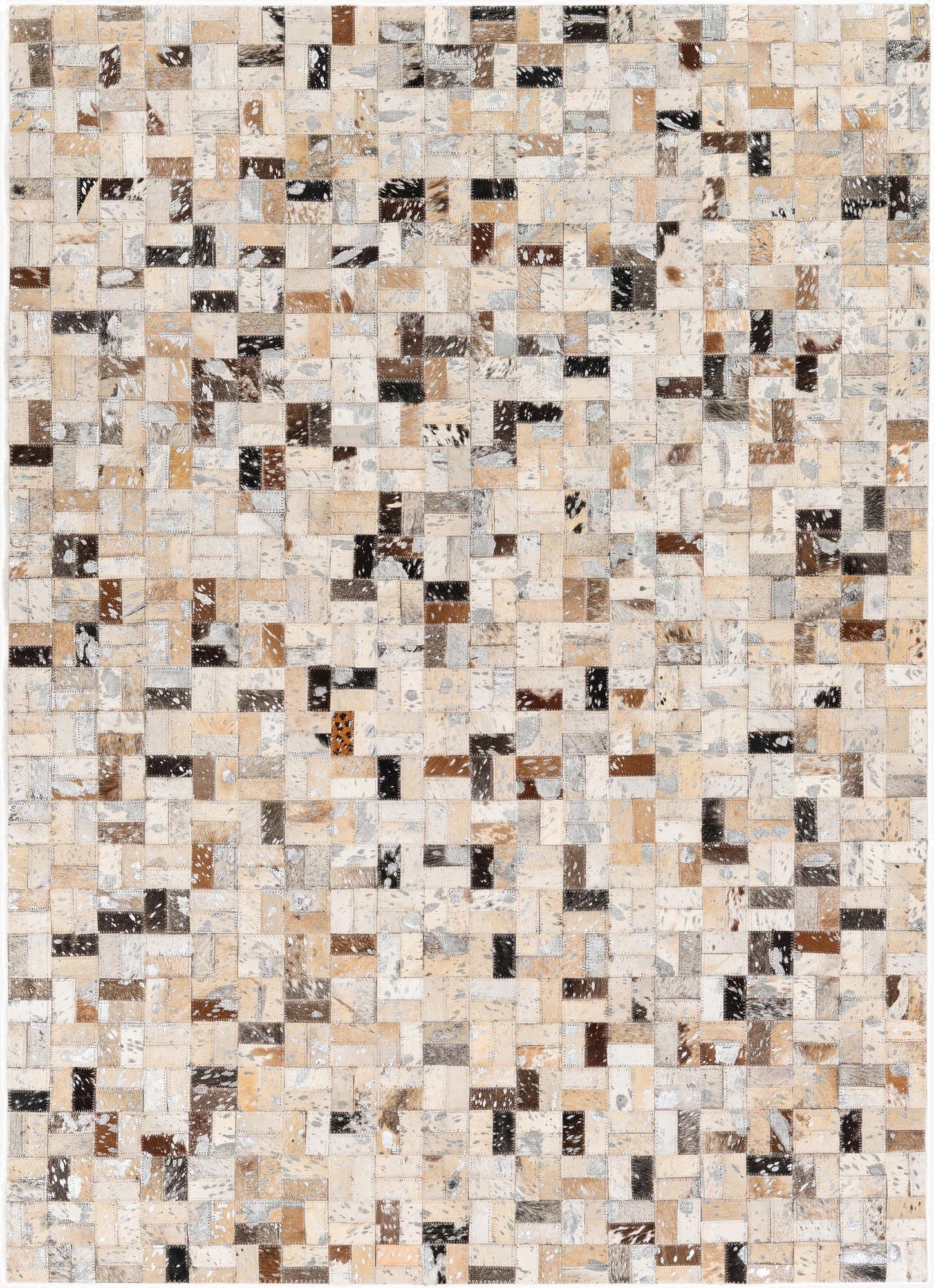  4' 1 x 5' 10 Cowhide Stocks Rug