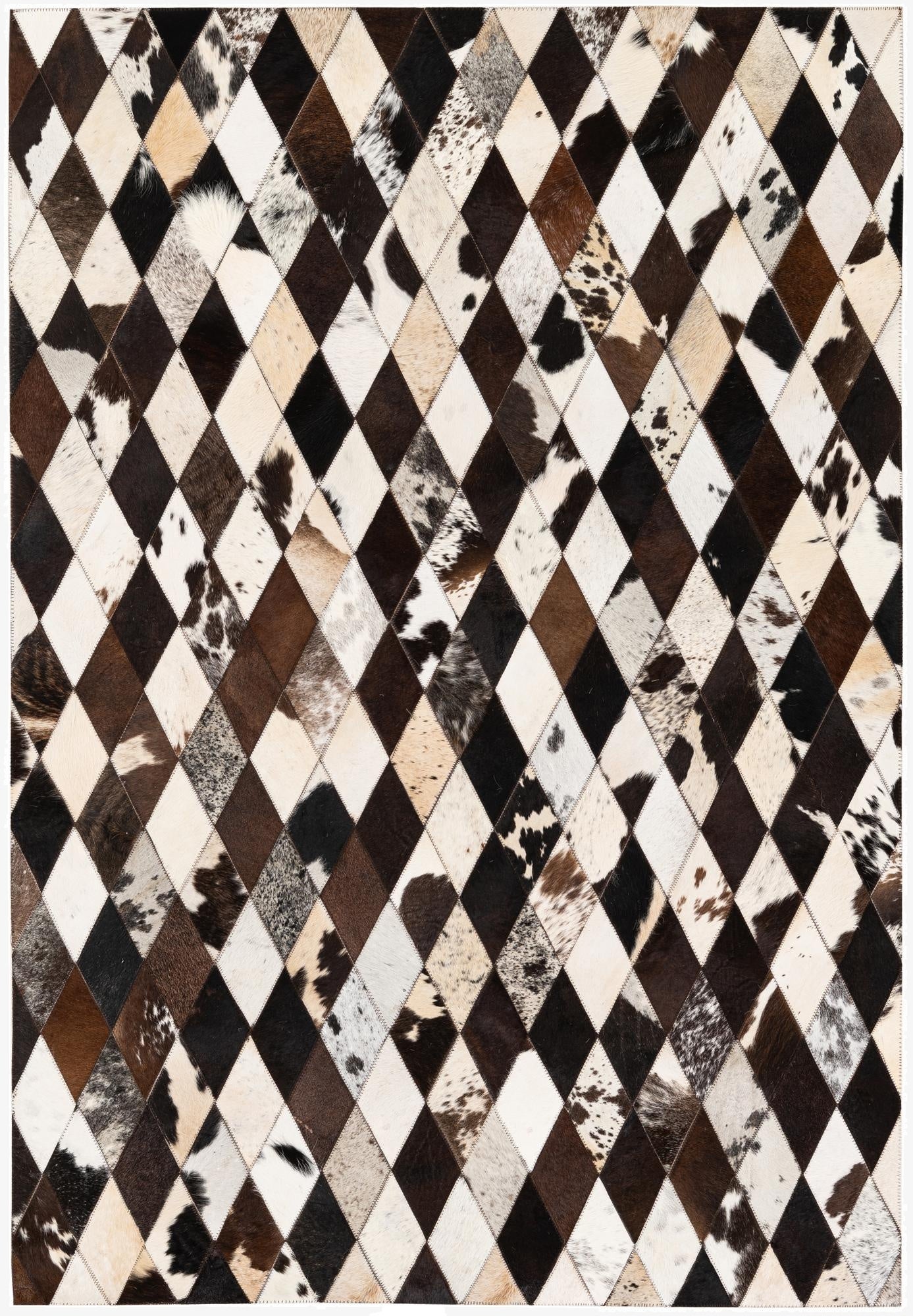  4' 1 x 5' 10 Cowhide Stocks Rug