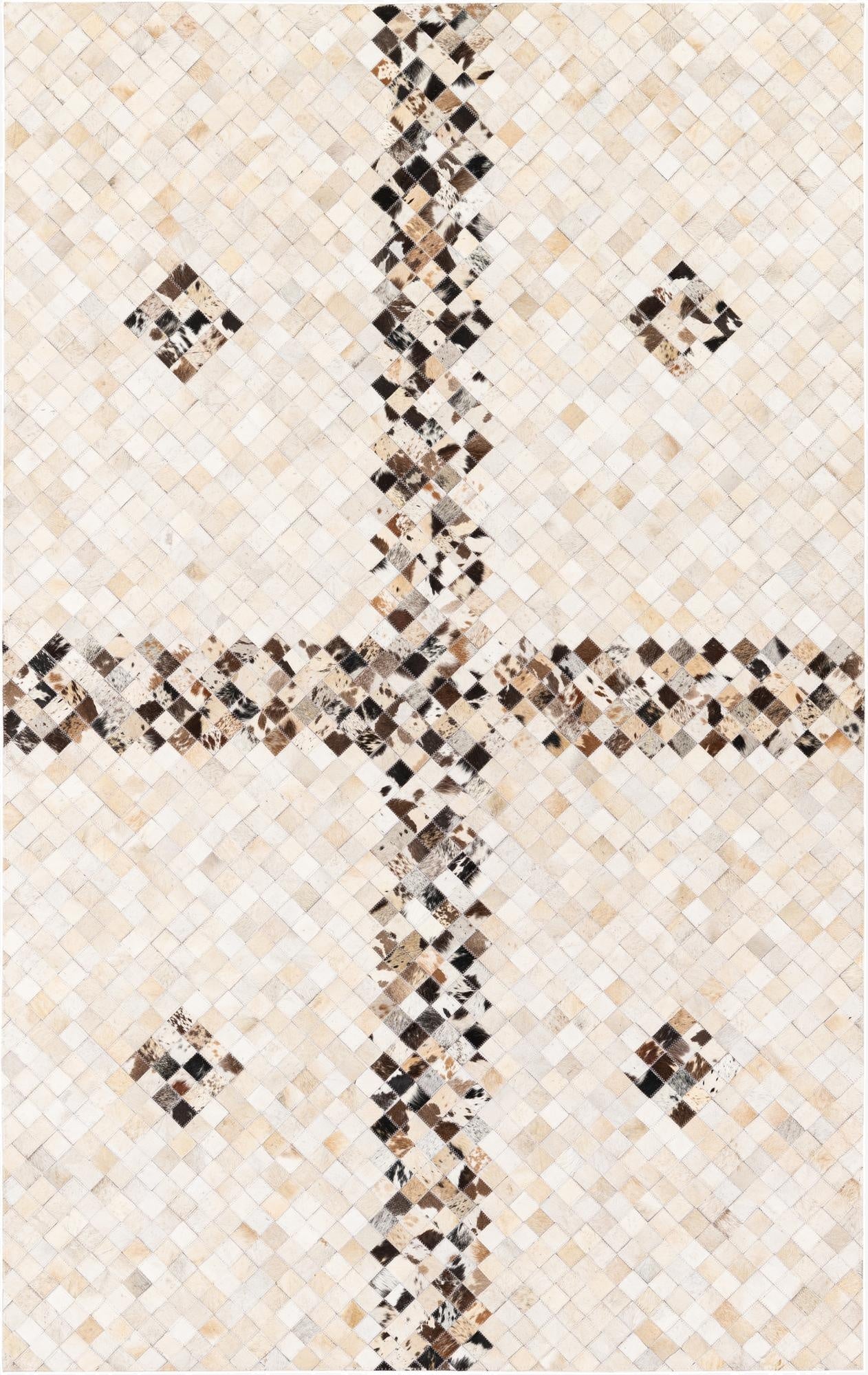  5' x 7' 11 Cowhide Stocks Rug