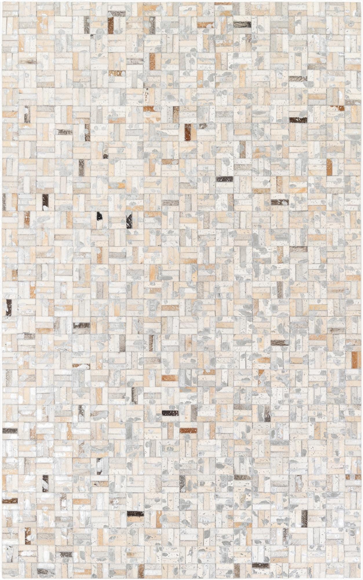  5' x 8' 2 Cowhide Stocks Rug