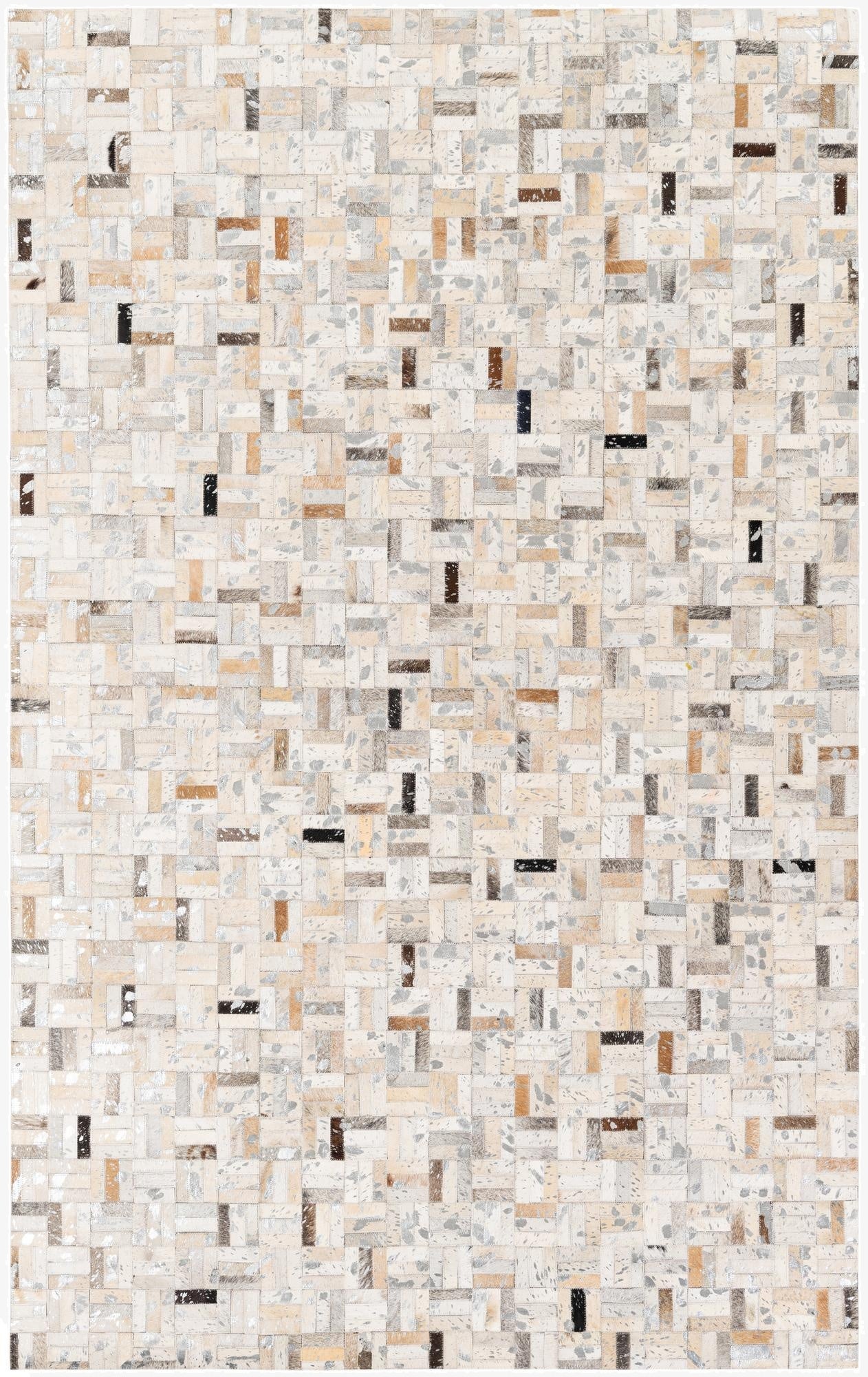  5' 3 x 7' 10 Cowhide Stocks Rug