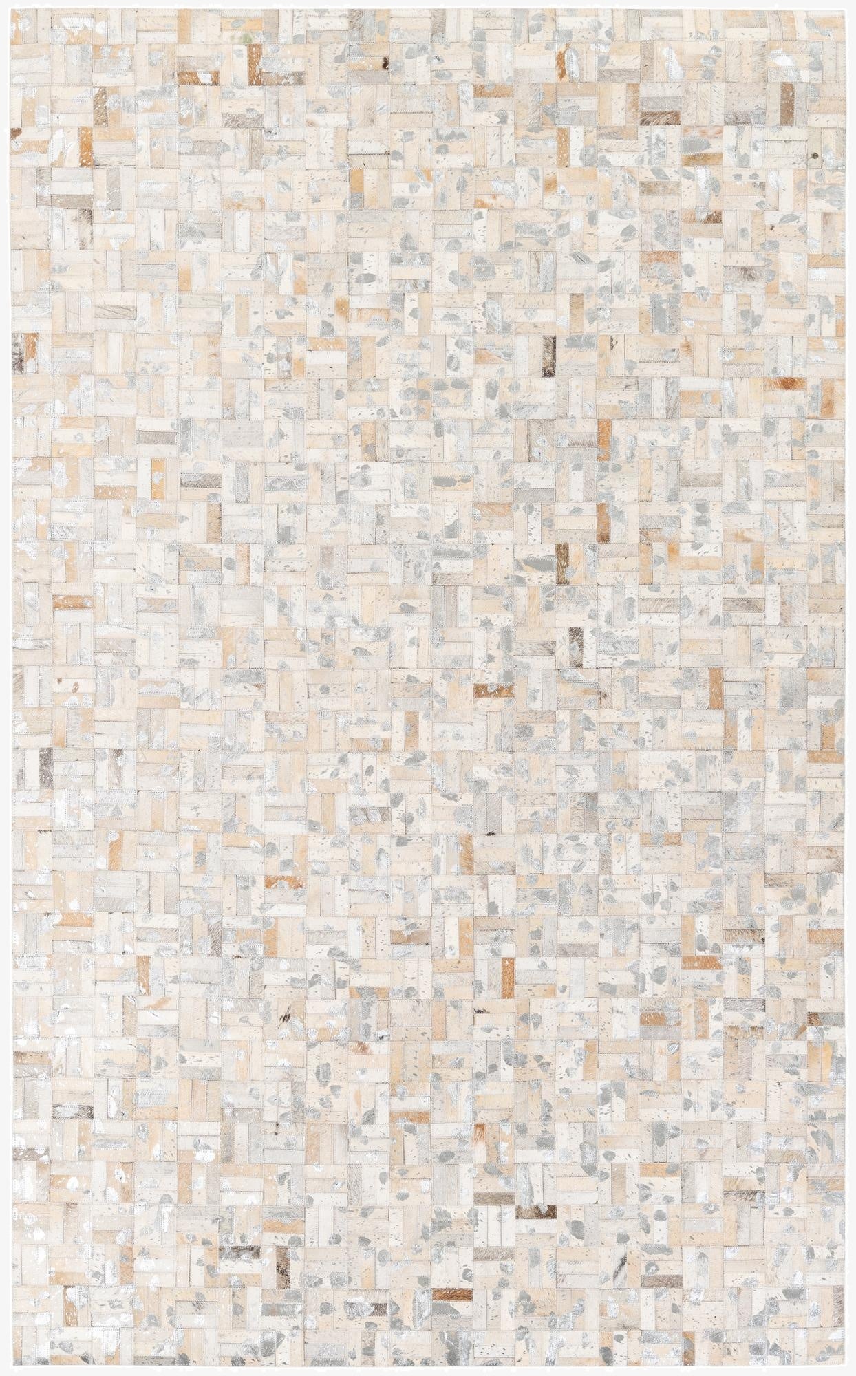  4' 11 x 8' Cowhide Stocks Rug