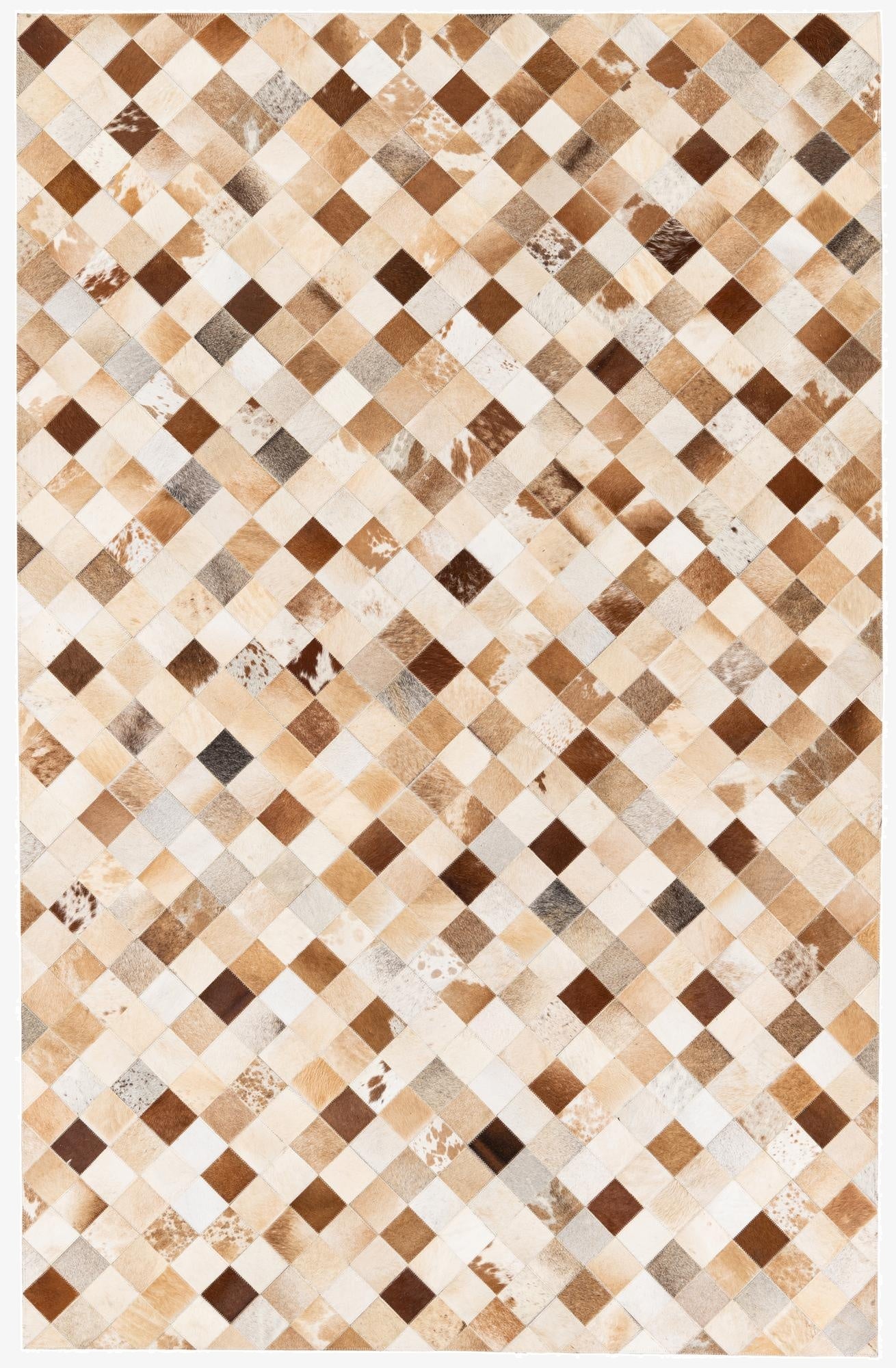  5' 1 x 8' 1 Cowhide Stocks Rug