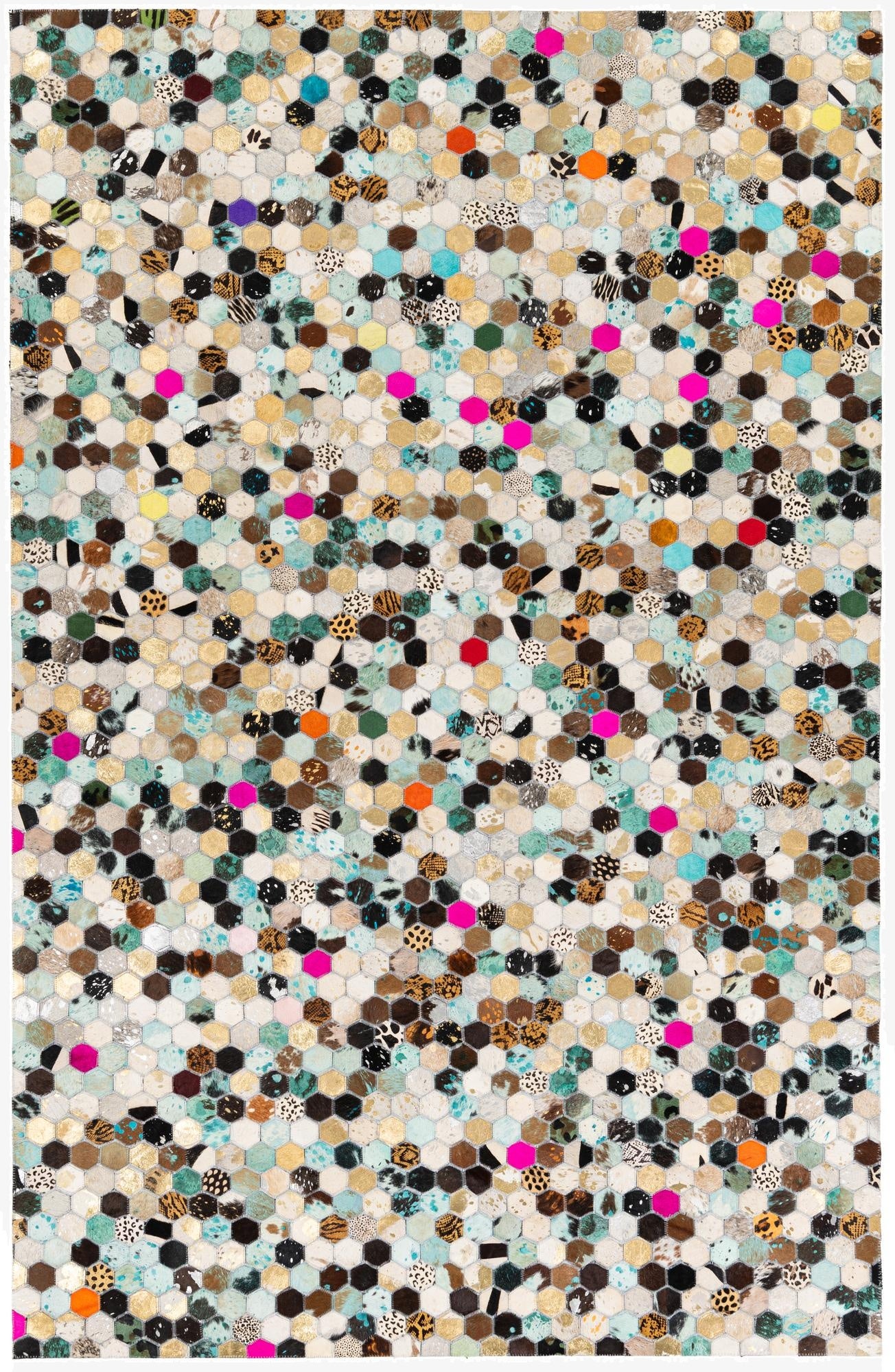  5' 1 x 7' 11 Cowhide Stocks Rug