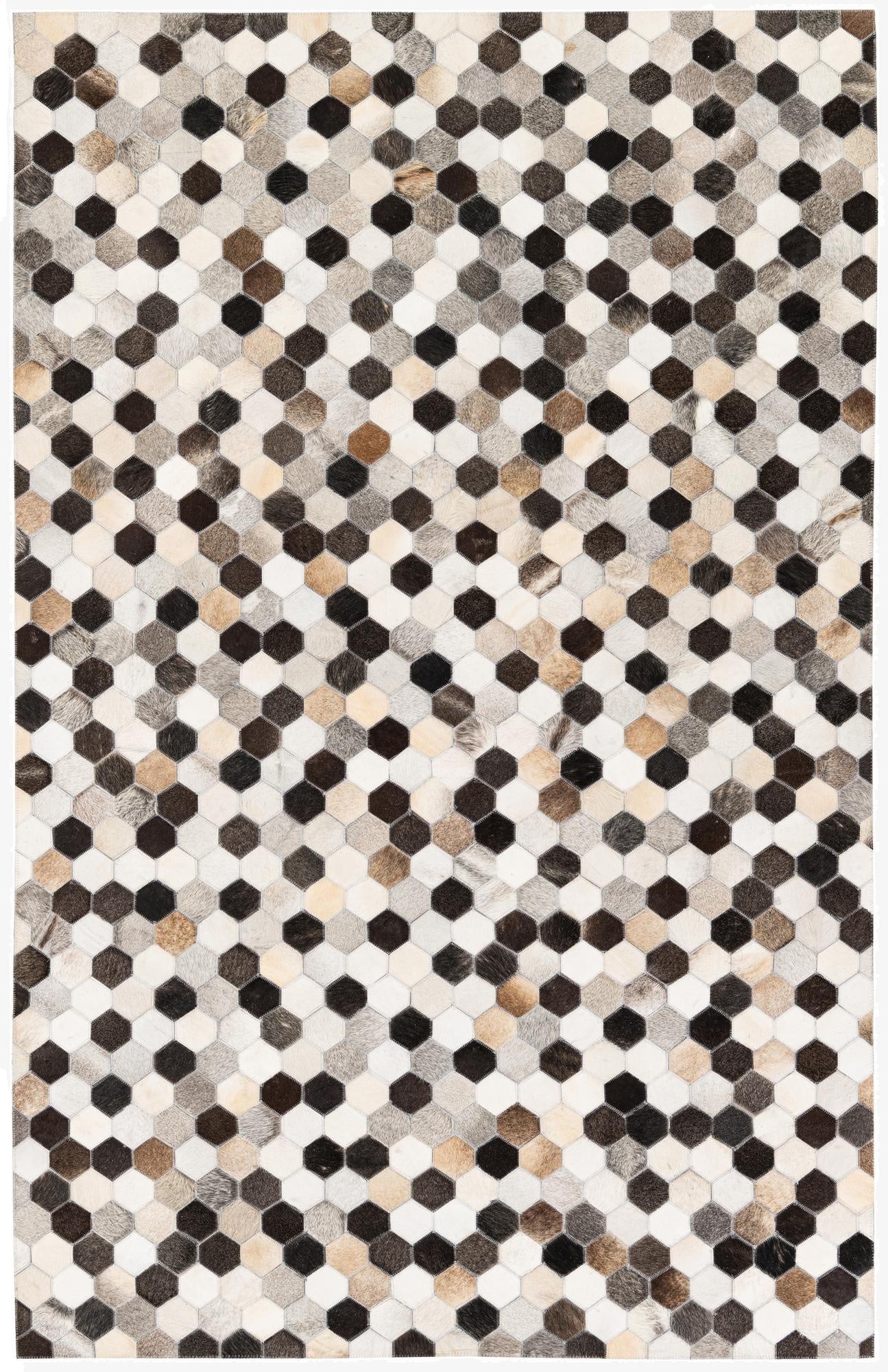  5' 1 x 8' 1 Cowhide Stocks Rug
