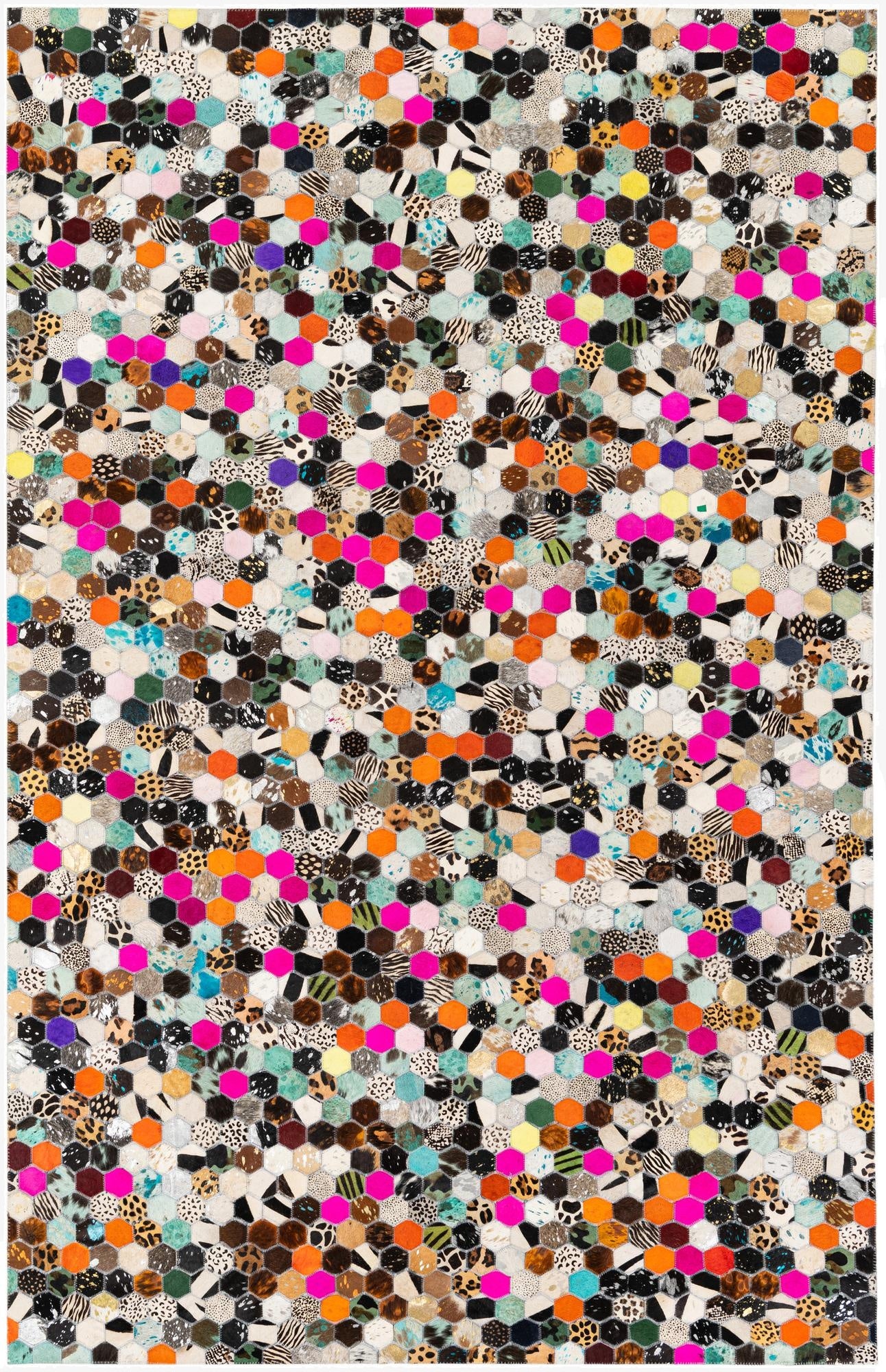  5' x 7' 11 Cowhide Stocks Rug