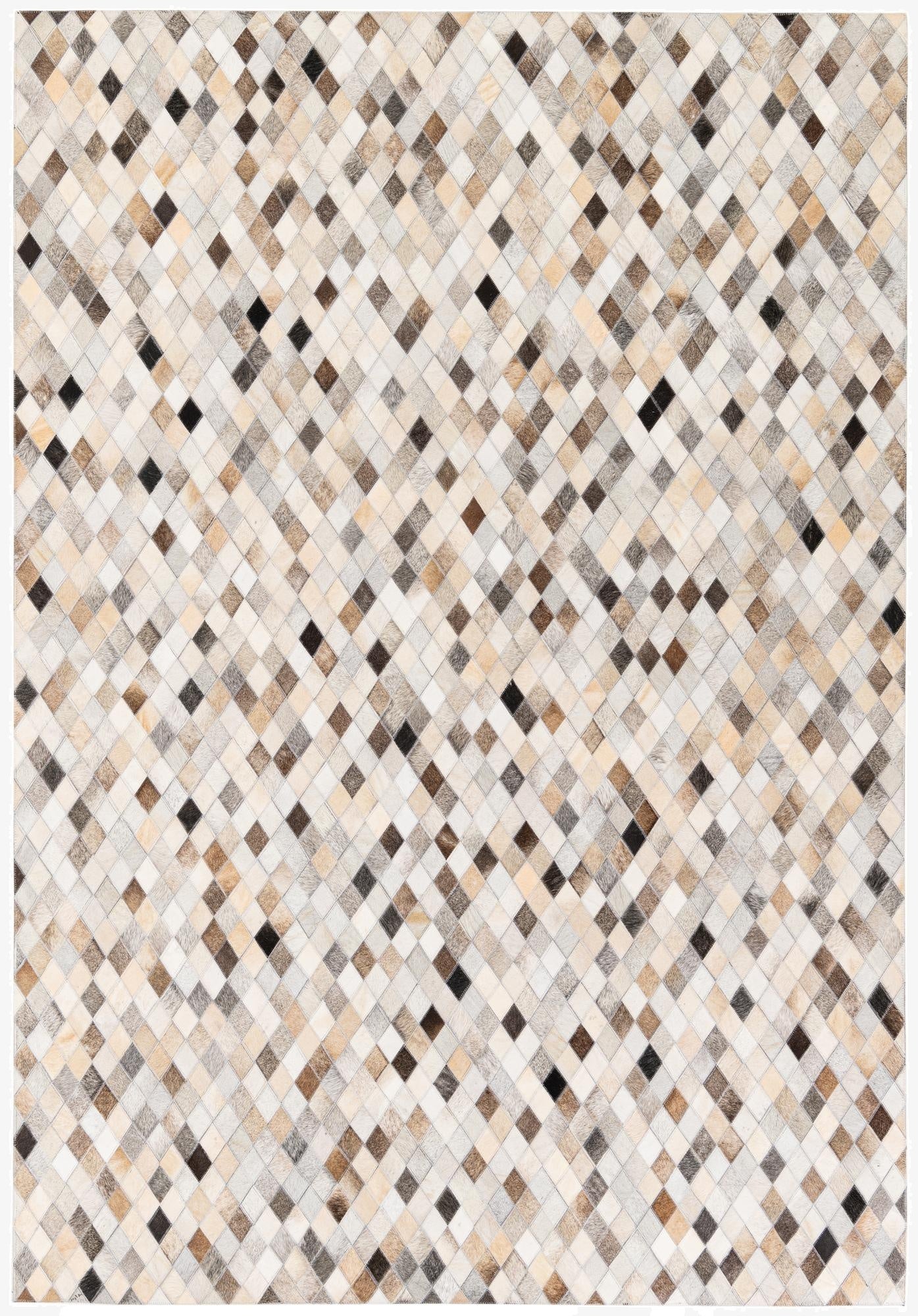  5' 6 x 8' Cowhide Stocks Rug