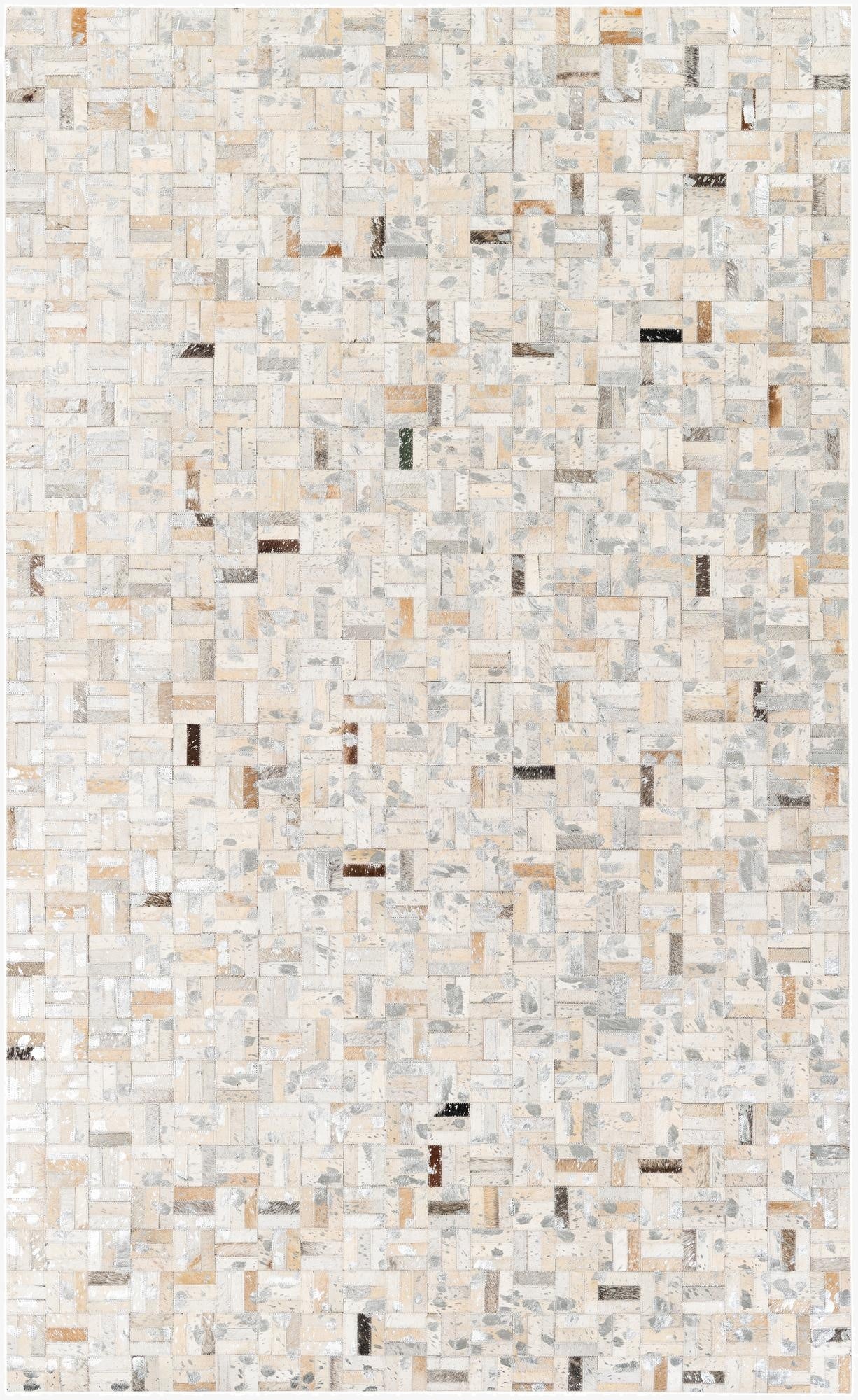  5' x 8' 2 Cowhide Stocks Rug