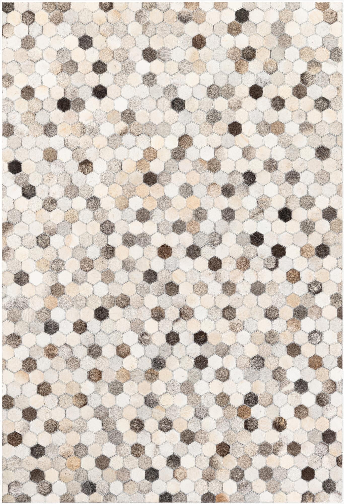  4' x 5' 10 Cowhide Stocks Rug