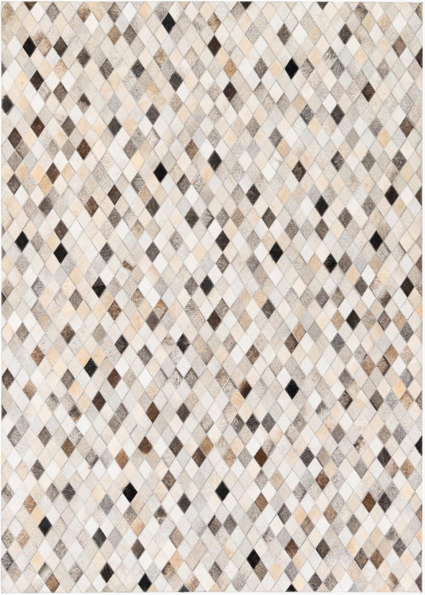  4' 7 x 6' 6 Cowhide Stocks Rug