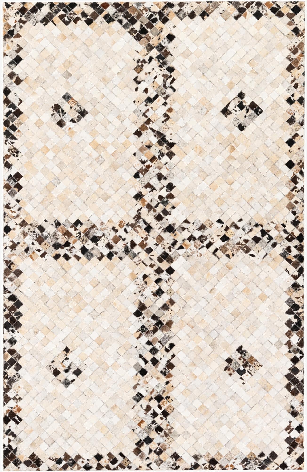  5' x 7' 11 Cowhide Stocks Rug