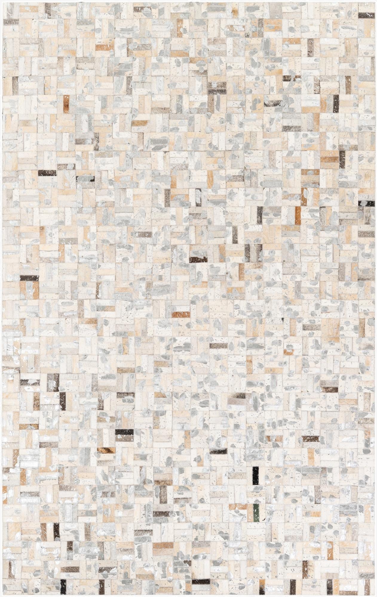  4' 11 x 7' 10 Cowhide Stocks Rug