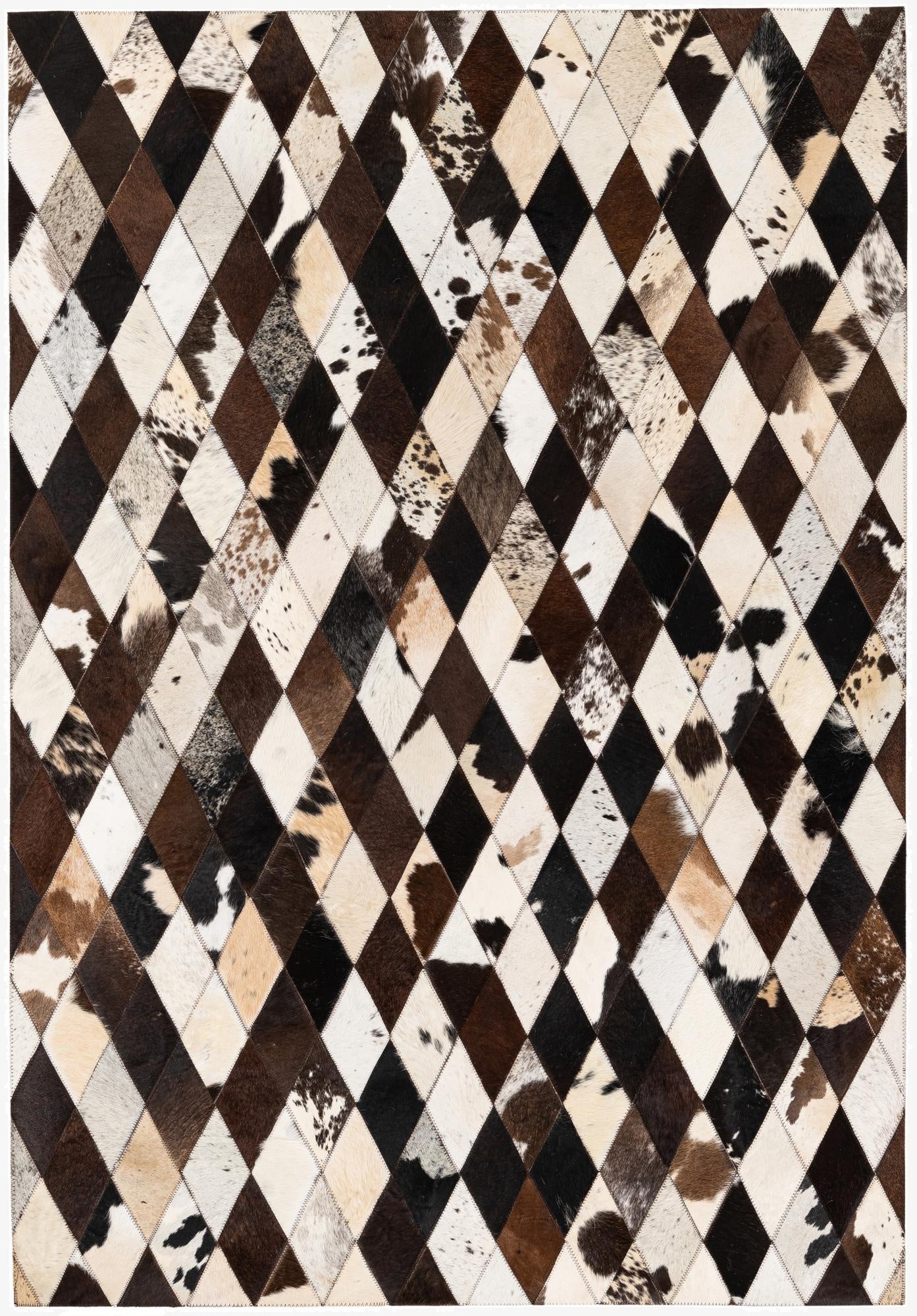  4' 1 x 5' 10 Cowhide Stocks Rug